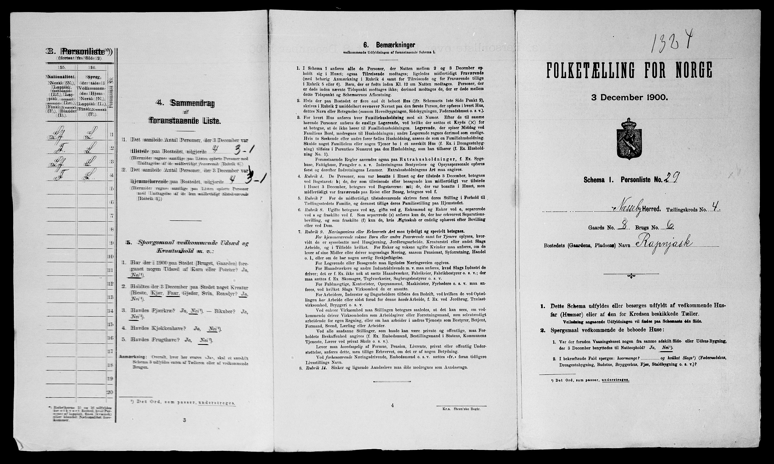 SATØ, Folketelling 1900 for 2027 Nesseby herred, 1900, s. 407