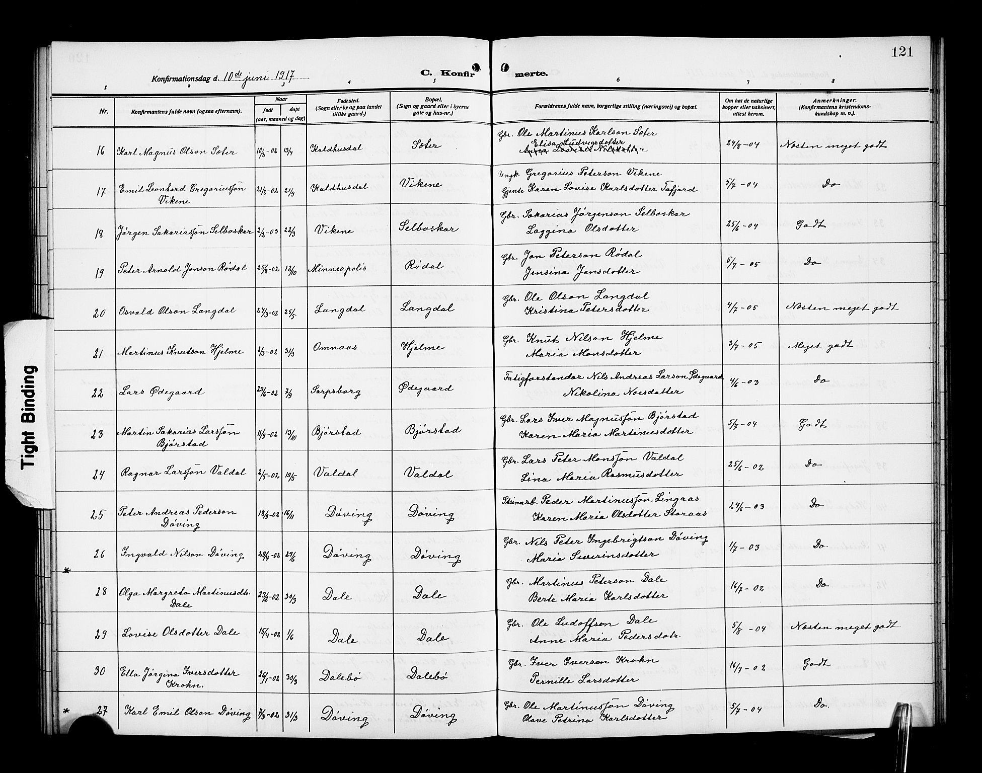 Ministerialprotokoller, klokkerbøker og fødselsregistre - Møre og Romsdal, AV/SAT-A-1454/519/L0265: Klokkerbok nr. 519C06, 1911-1921, s. 121