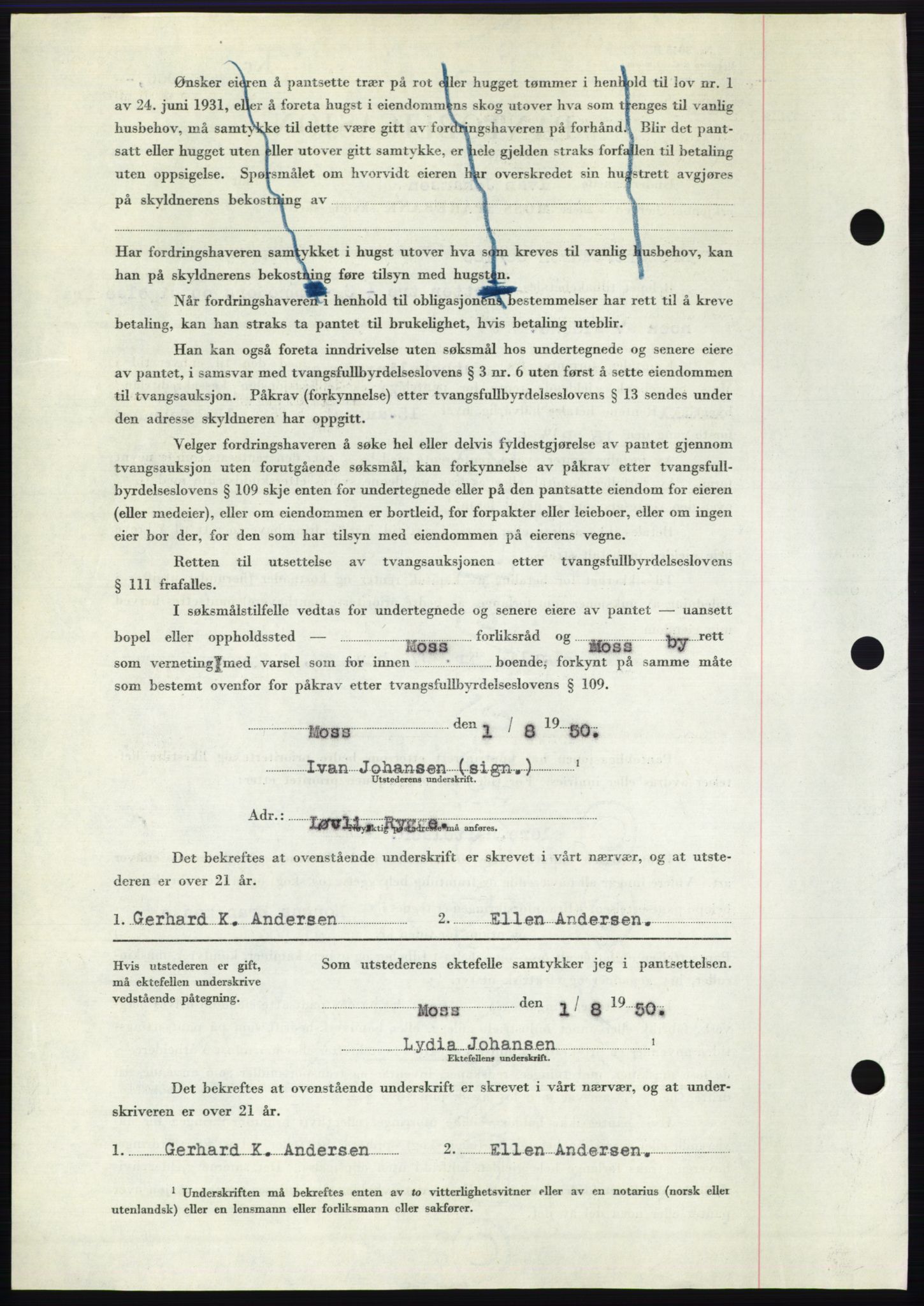 Moss sorenskriveri, AV/SAO-A-10168: Pantebok nr. B24, 1950-1950, Dagboknr: 2355/1950