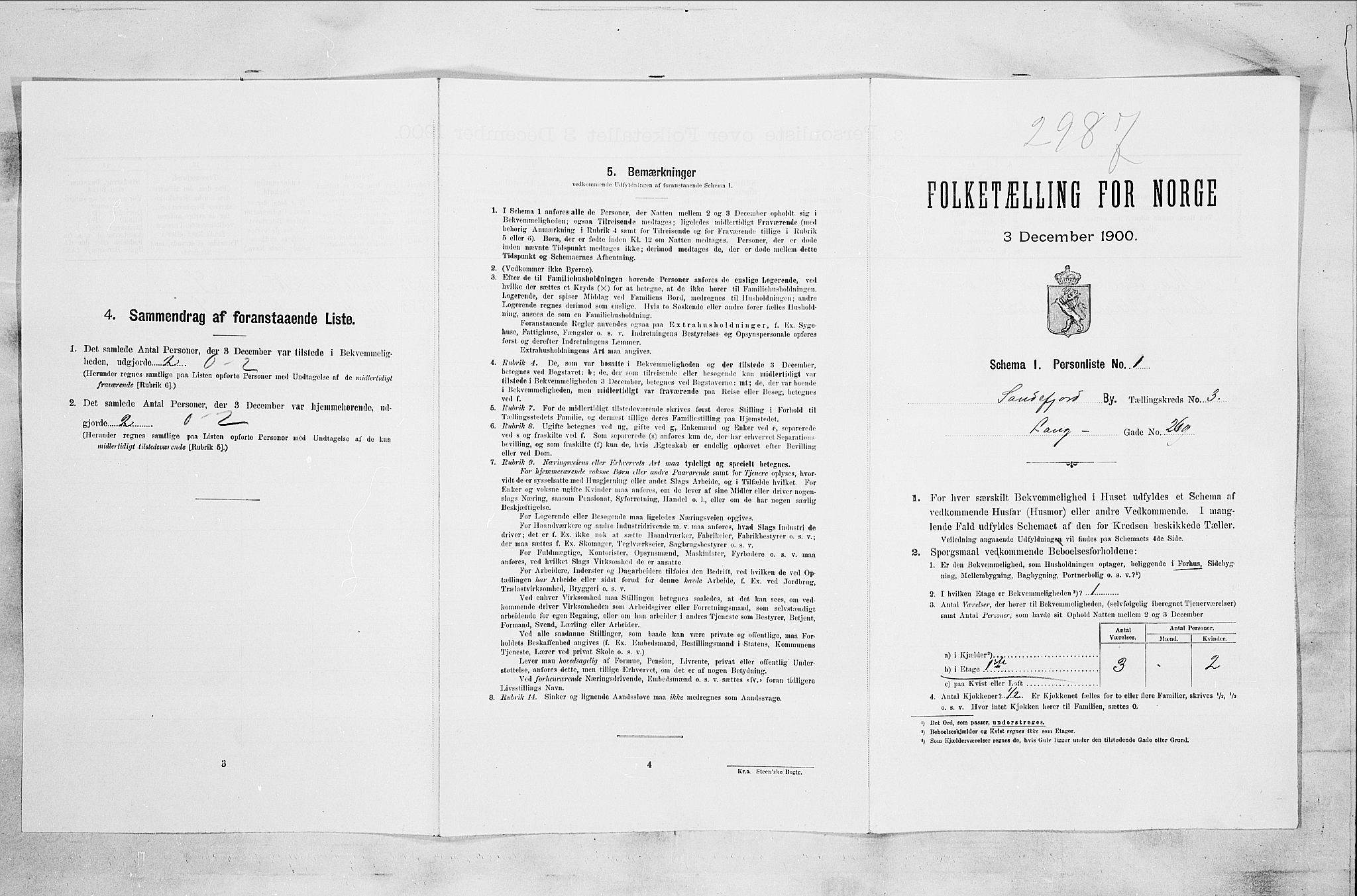 RA, Folketelling 1900 for 0706 Sandefjord kjøpstad, 1900, s. 617