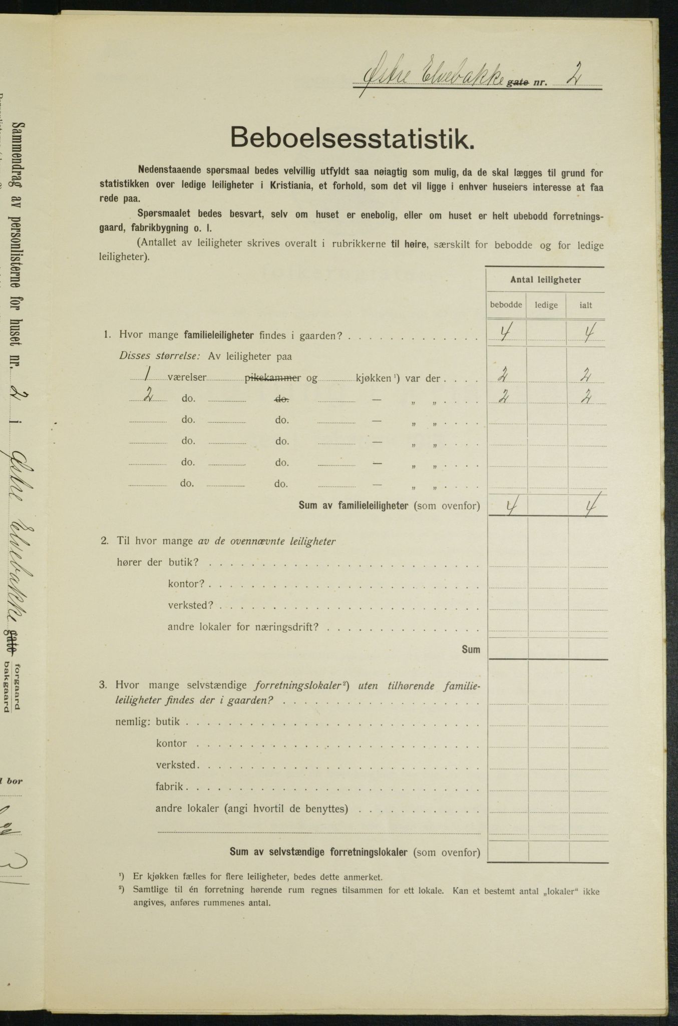 OBA, Kommunal folketelling 1.2.1913 for Kristiania, 1913, s. 129305