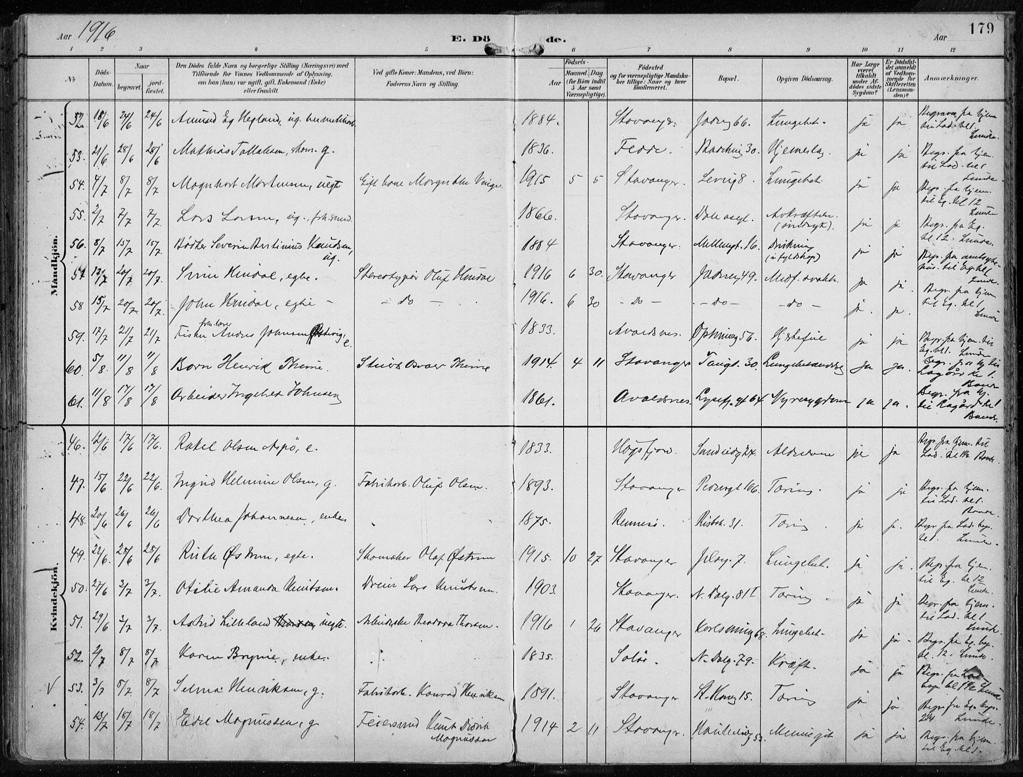 St. Johannes sokneprestkontor, AV/SAST-A-101814/001/30/30BA/L0005: Ministerialbok nr. A 5, 1898-1919, s. 179