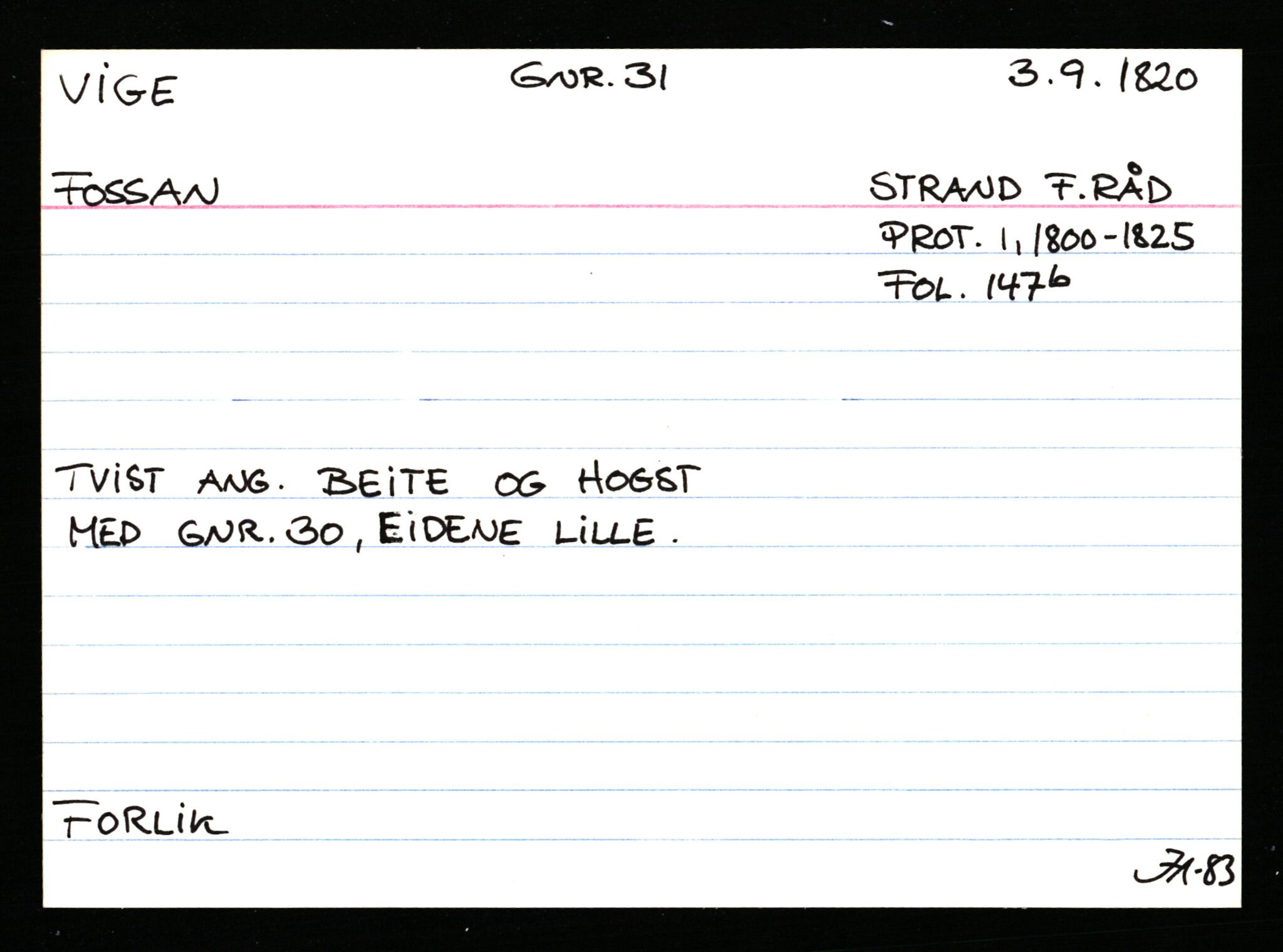 Statsarkivet i Stavanger, AV/SAST-A-101971/03/Y/Ym/L0066: Åstedskort sortert etter gårdsnavn: Veshovde - Vik, 1600-1950, s. 455