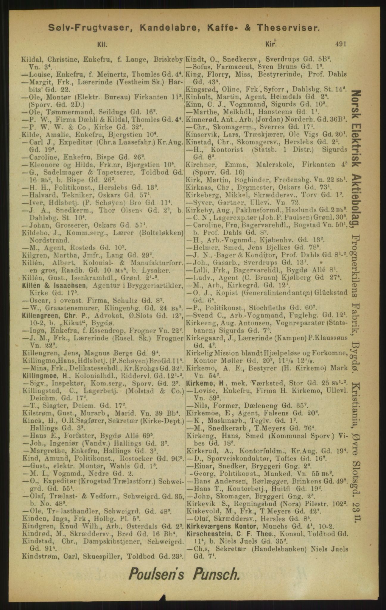 Kristiania/Oslo adressebok, PUBL/-, 1900, s. 491