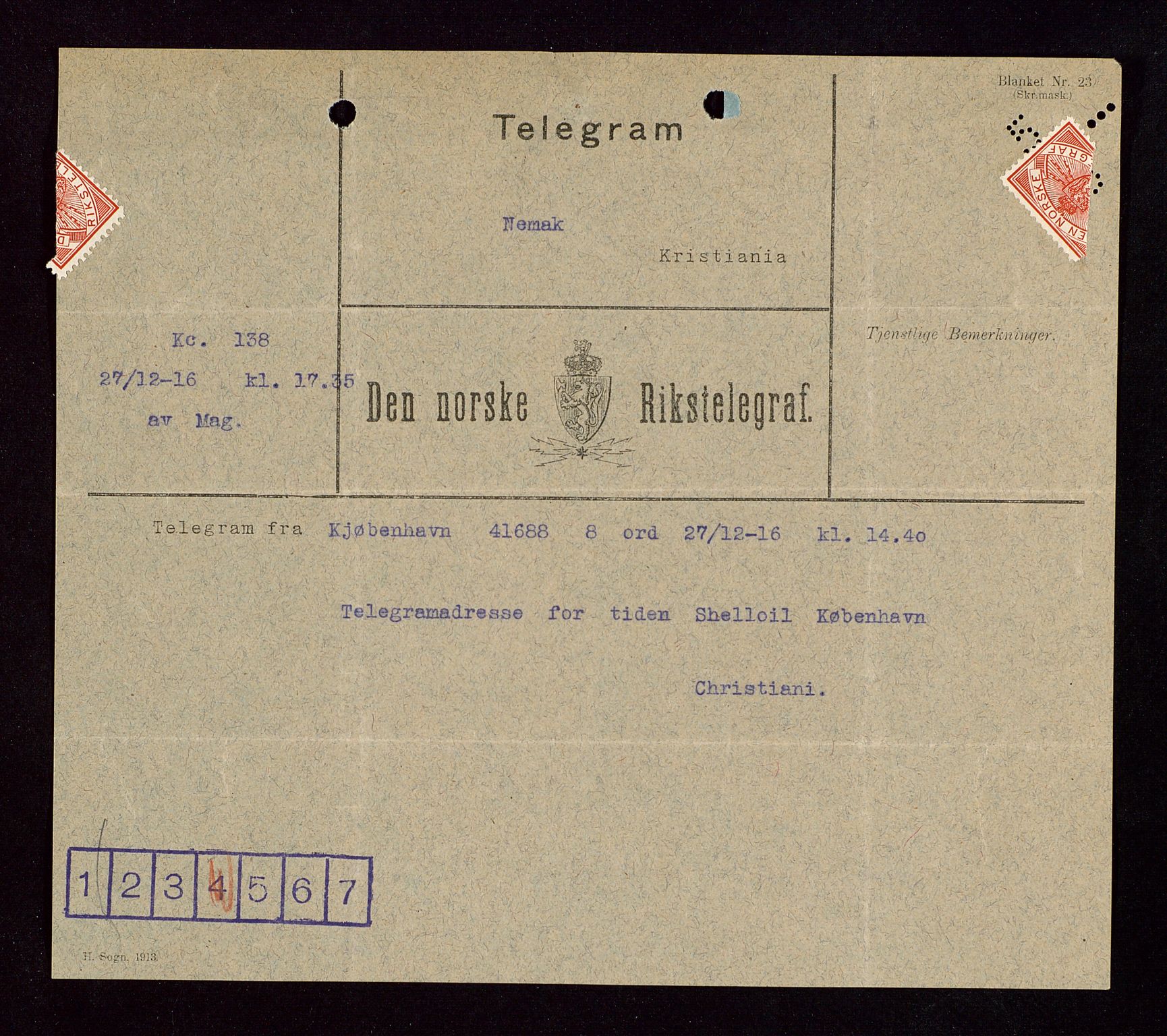 Pa 1521 - A/S Norske Shell, AV/SAST-A-101915/E/Ea/Eaa/L0002: Sjefskorrespondanse, 1917-1918, s. 83