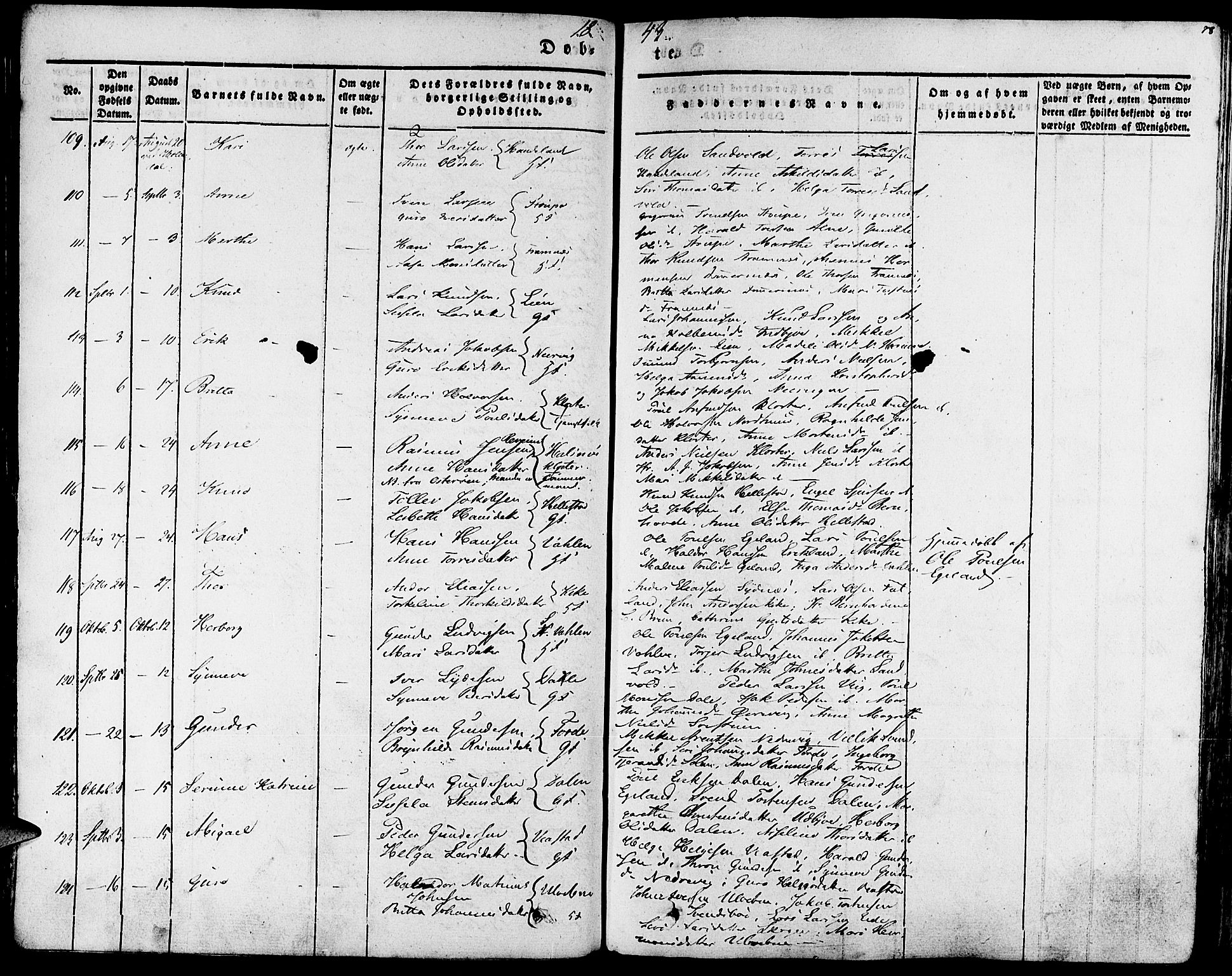 Fjelberg sokneprestembete, AV/SAB-A-75201/H/Haa: Ministerialbok nr. A 6, 1835-1851, s. 78