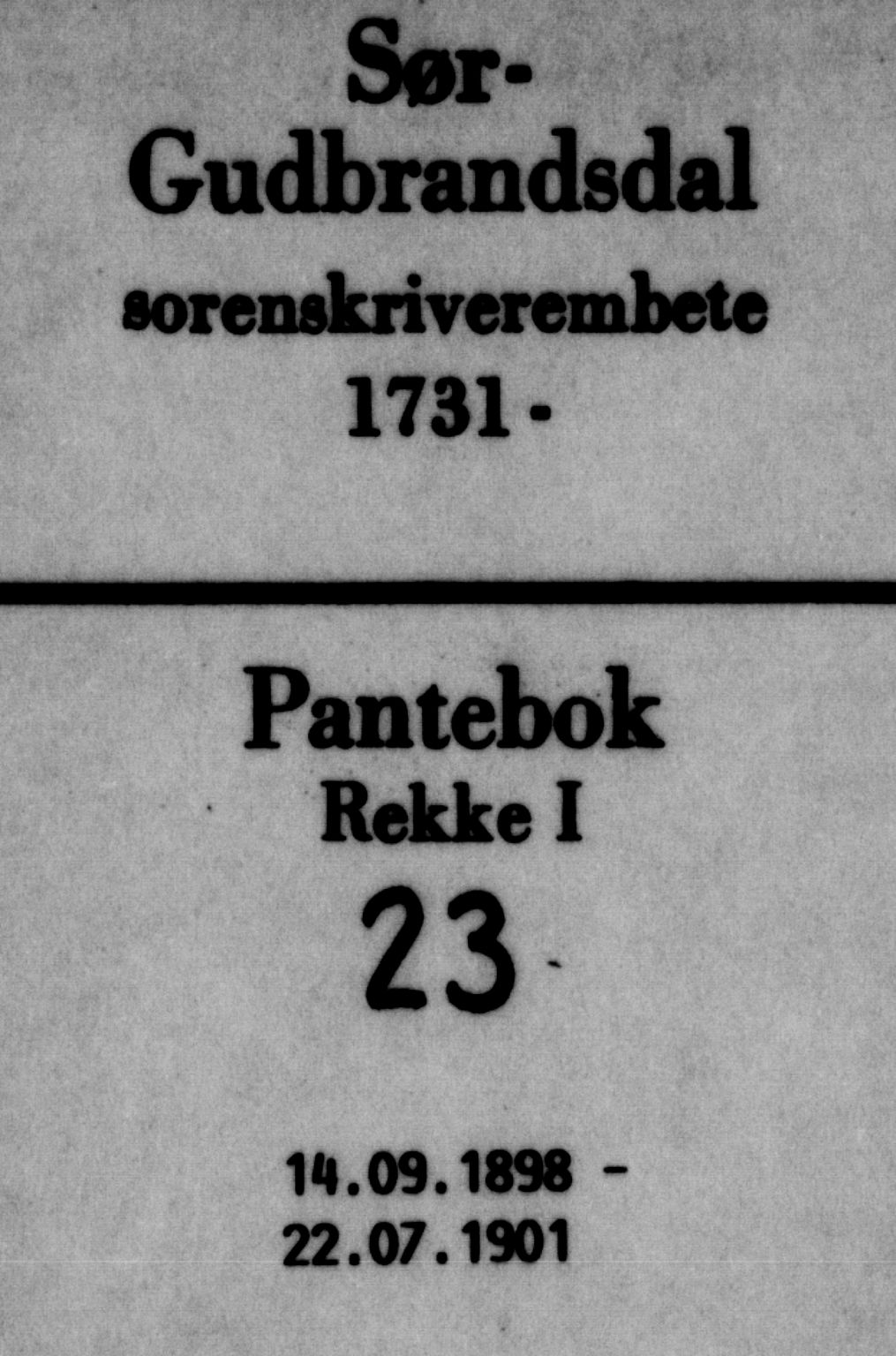 Sør-Gudbrandsdal tingrett, SAH/TING-004/H/Hb/Hba/L0023: Pantebok nr. I 23, 1898-1901