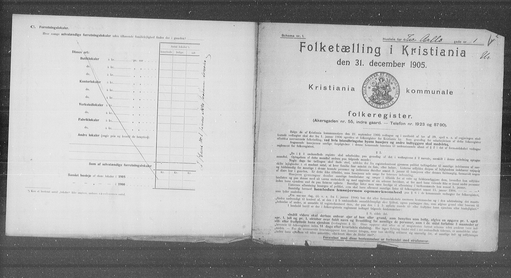 OBA, Kommunal folketelling 31.12.1905 for Kristiania kjøpstad, 1905, s. 23564