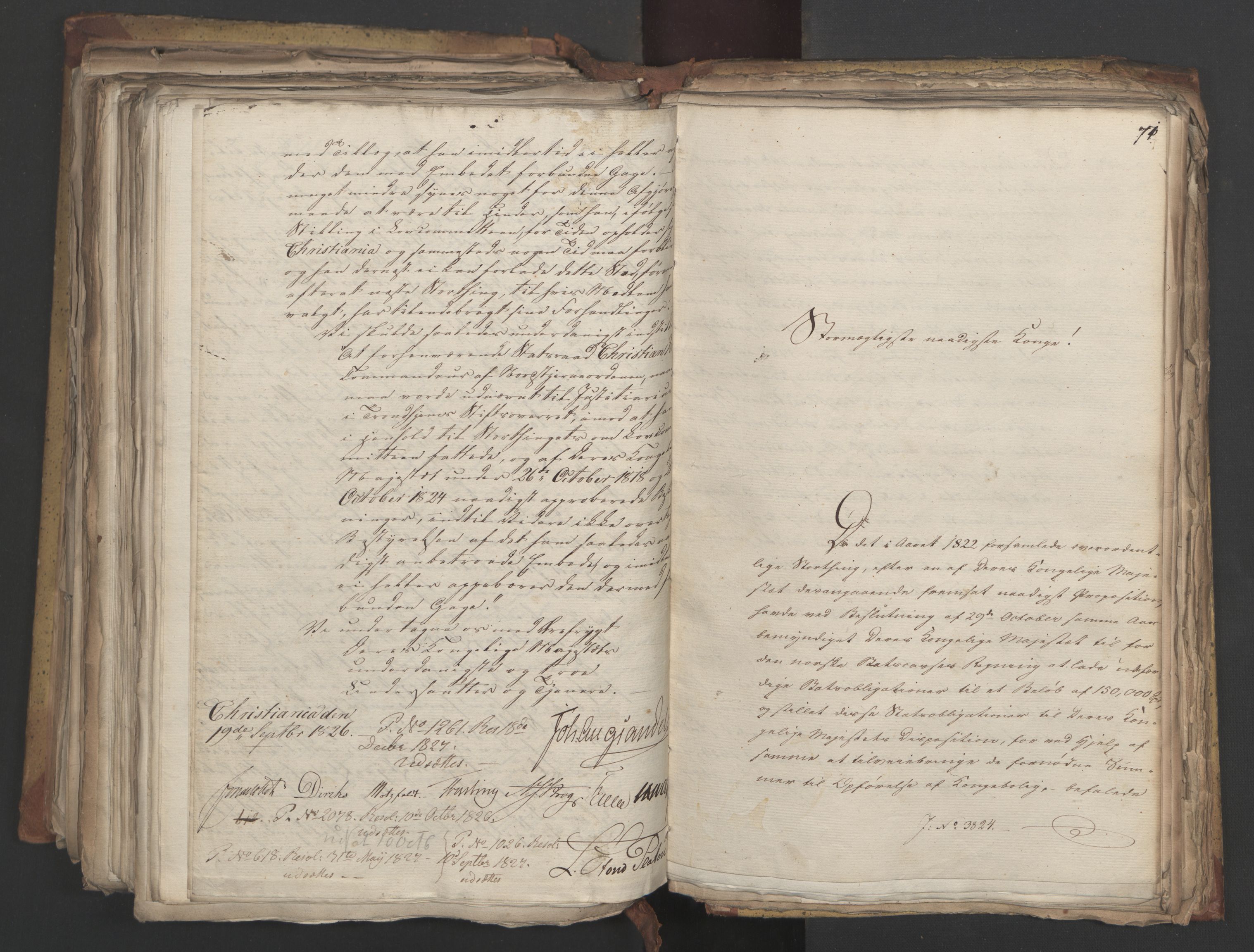 Statsrådsavdelingen i Stockholm, AV/RA-S-1003/D/Da/L0048: Regjeringsinnstillinger nr. 3600-3859, 1826, s. 434