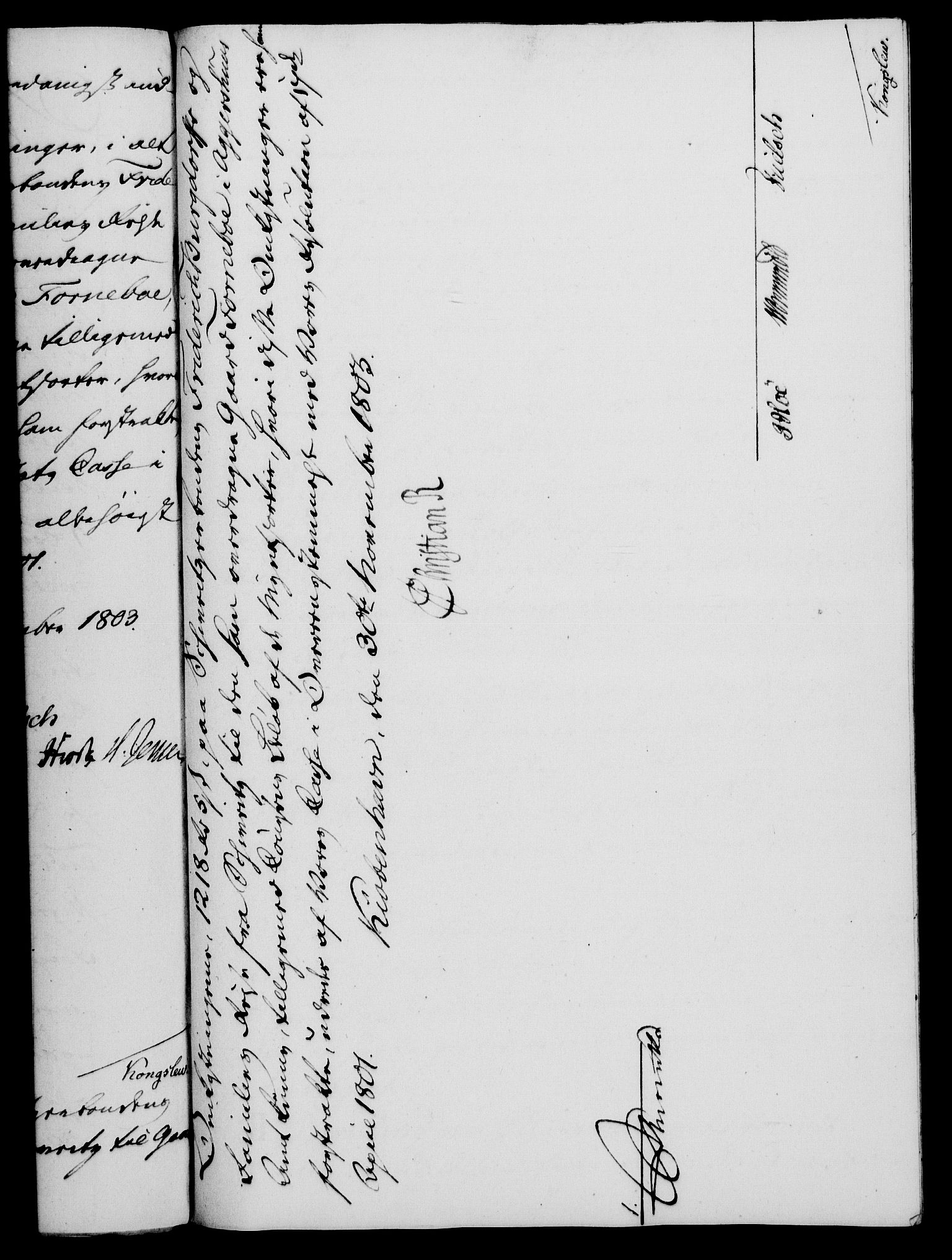 Rentekammeret, Kammerkanselliet, RA/EA-3111/G/Gf/Gfa/L0085: Norsk relasjons- og resolusjonsprotokoll (merket RK 52.85), 1803, s. 907