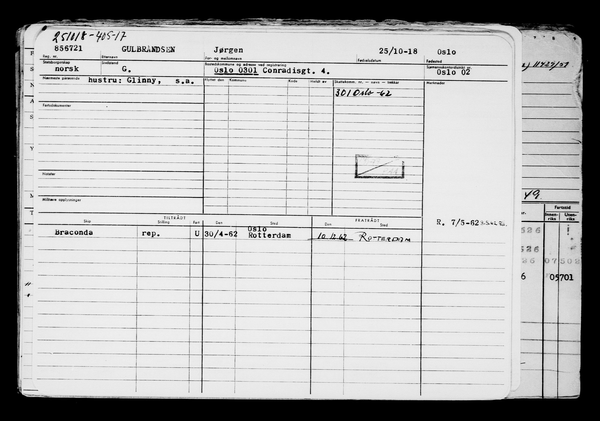 Direktoratet for sjømenn, AV/RA-S-3545/G/Gb/L0163: Hovedkort, 1918, s. 533