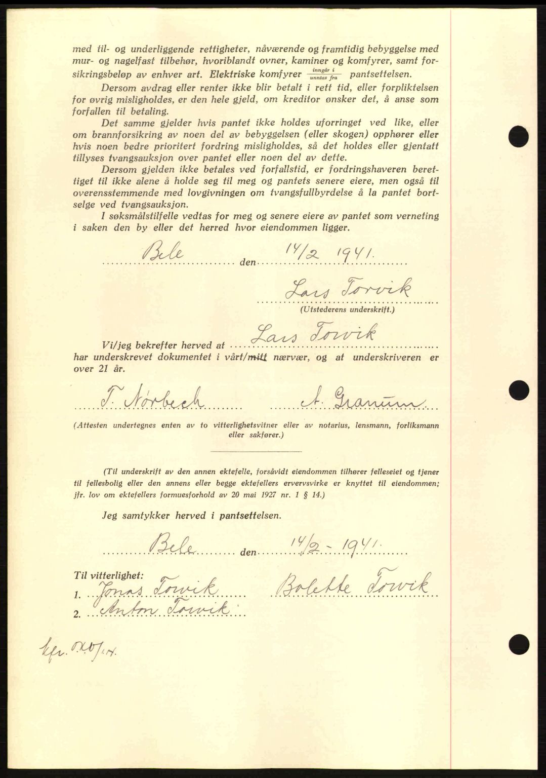 Nordmøre sorenskriveri, AV/SAT-A-4132/1/2/2Ca: Pantebok nr. B87, 1940-1941, Dagboknr: 286/1941