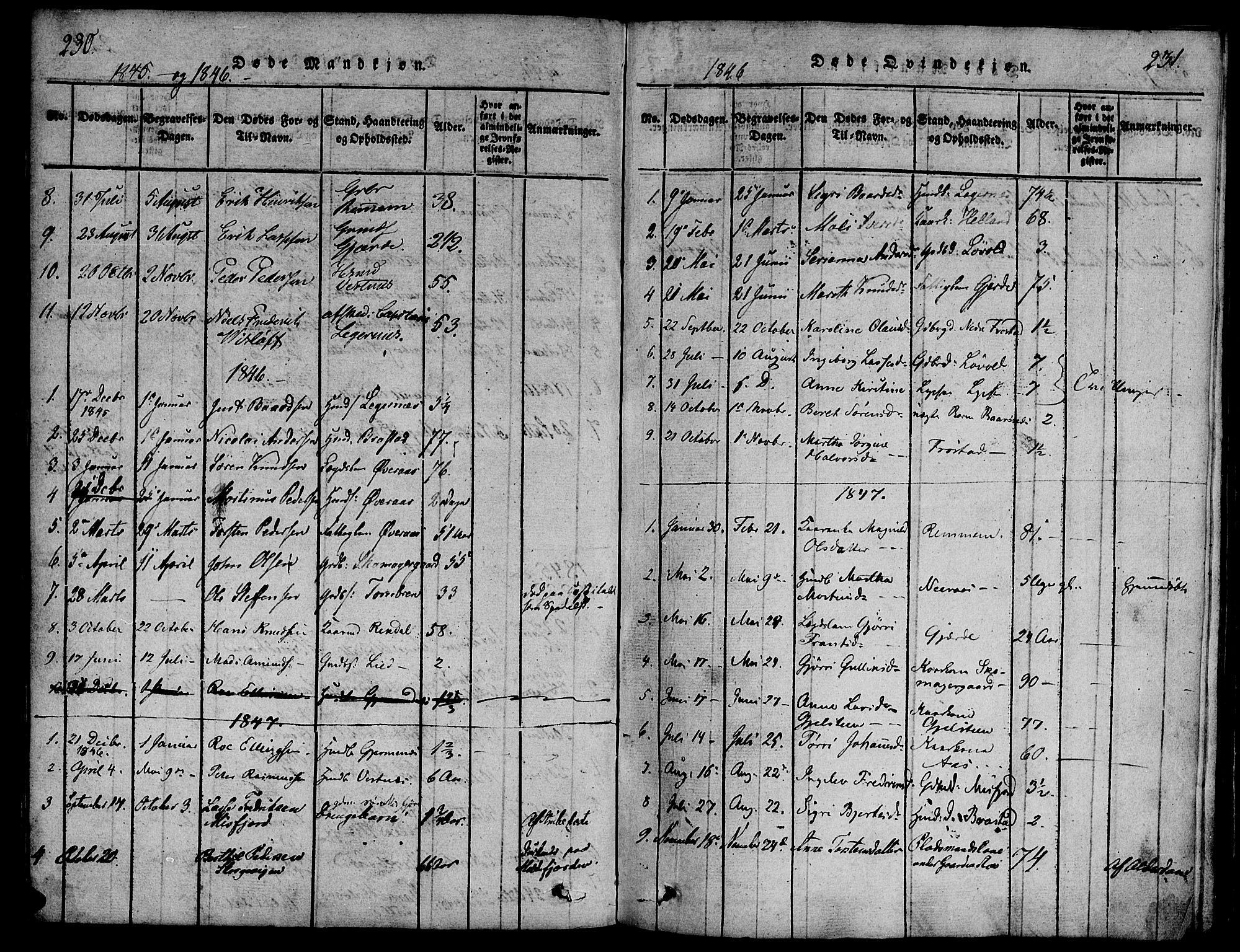 Ministerialprotokoller, klokkerbøker og fødselsregistre - Møre og Romsdal, SAT/A-1454/539/L0528: Ministerialbok nr. 539A01, 1818-1847, s. 230-231