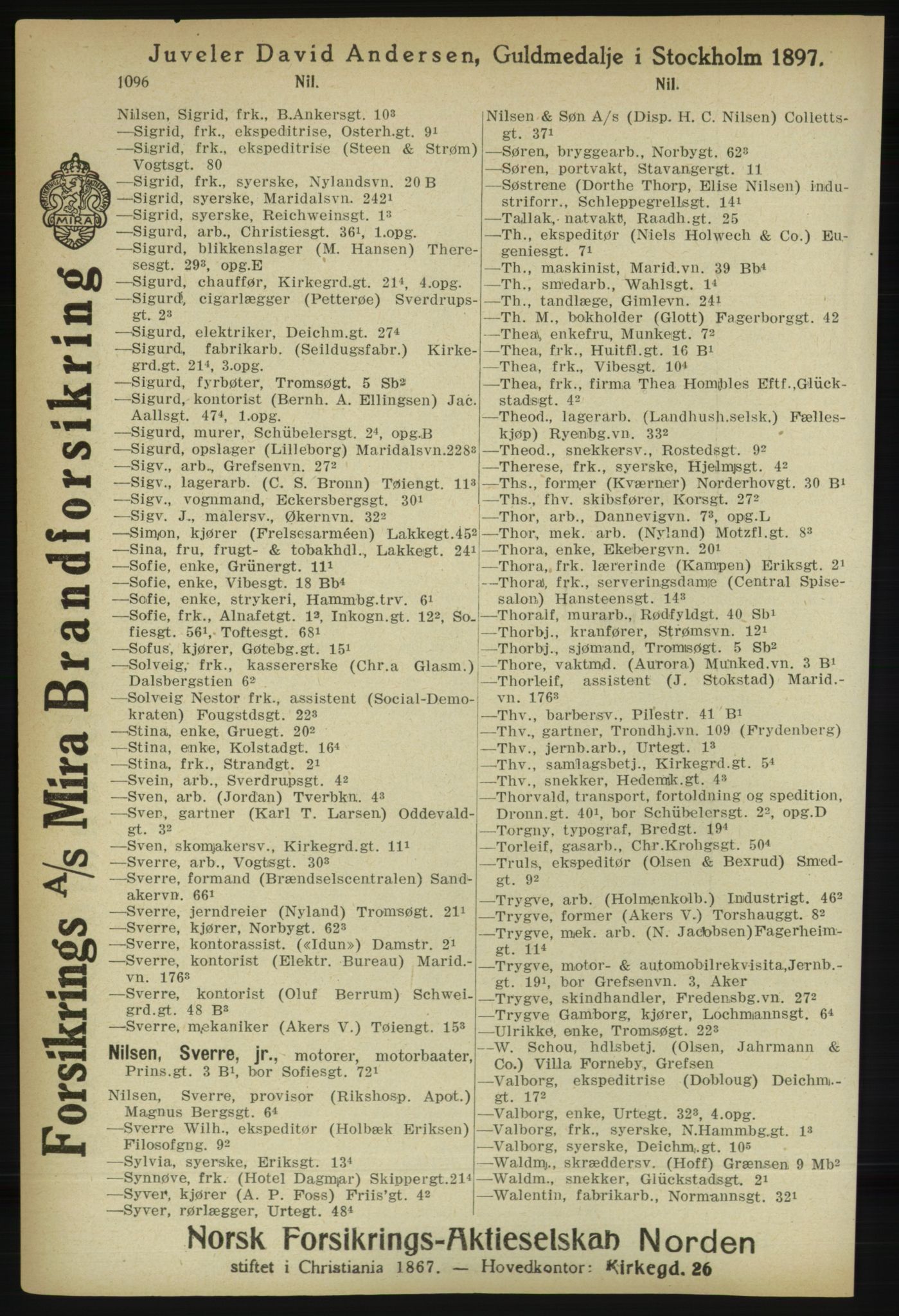 Kristiania/Oslo adressebok, PUBL/-, 1918, s. 1121