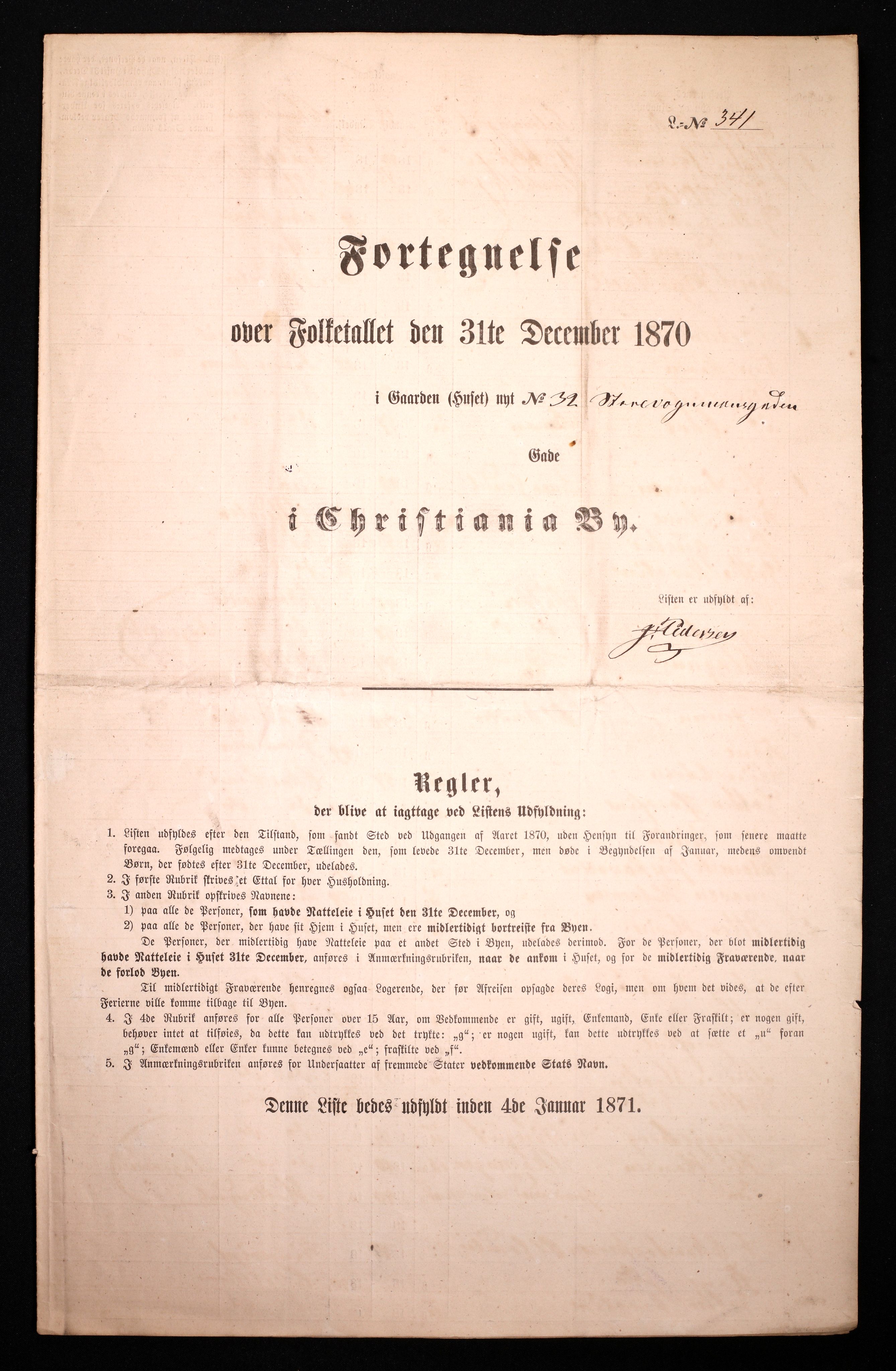 RA, Folketelling 1870 for 0301 Kristiania kjøpstad, 1870, s. 3766