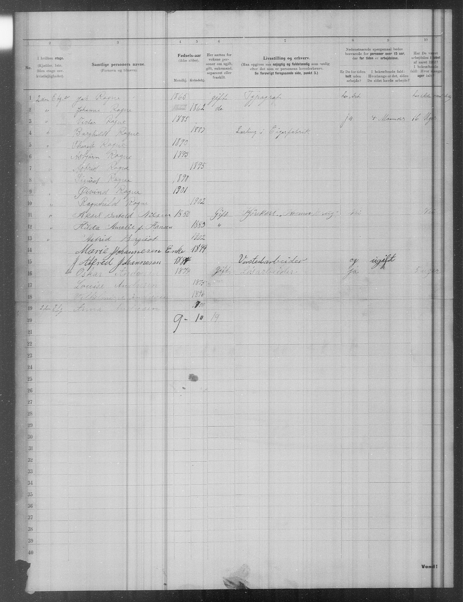 OBA, Kommunal folketelling 31.12.1902 for Kristiania kjøpstad, 1902, s. 20000