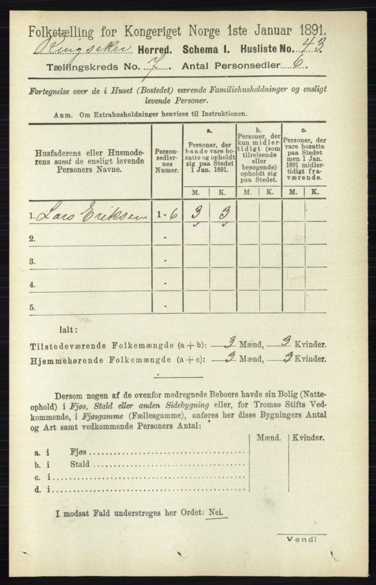 RA, Folketelling 1891 for 0412 Ringsaker herred, 1891, s. 3833