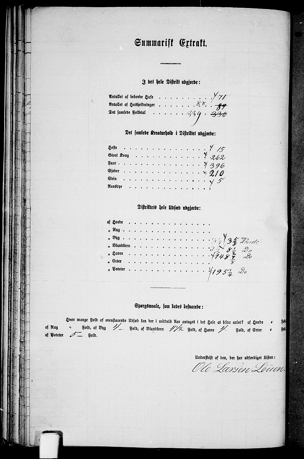 RA, Folketelling 1865 for 1034P Hægebostad prestegjeld, 1865, s. 44