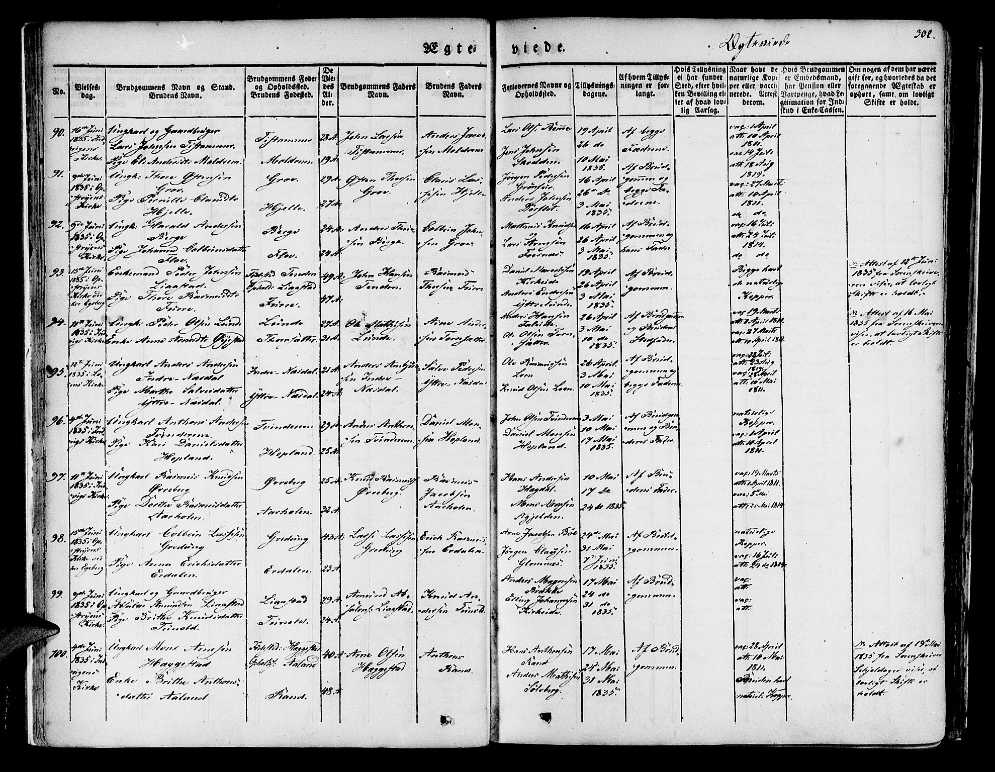 Innvik sokneprestembete, AV/SAB-A-80501: Ministerialbok nr. A 4II, 1832-1846, s. 302