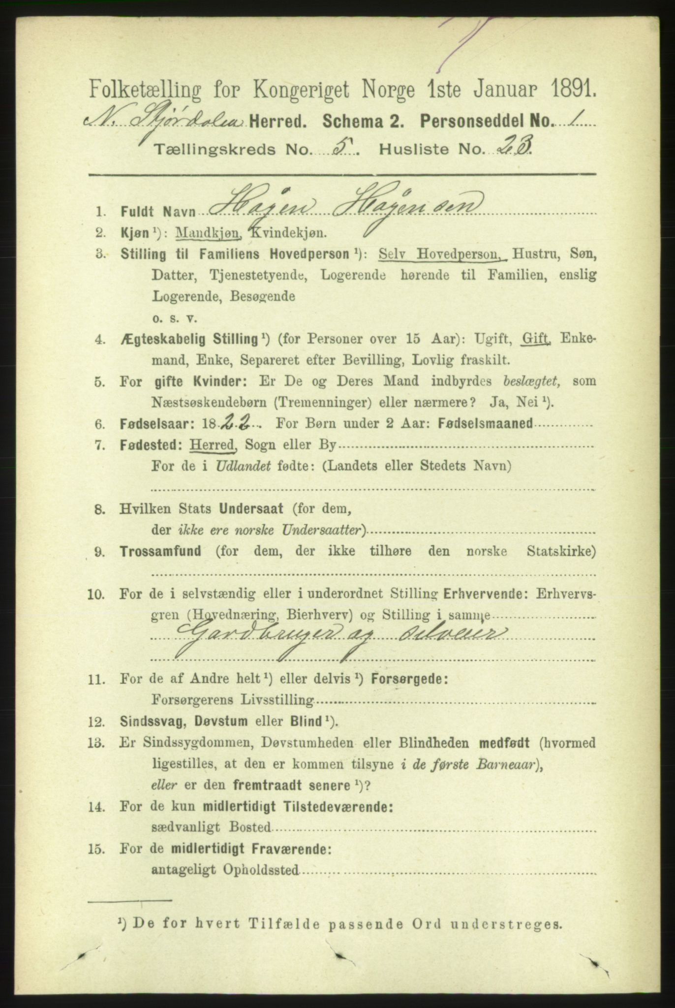 RA, Folketelling 1891 for 1714 Nedre Stjørdal herred, 1891, s. 2149