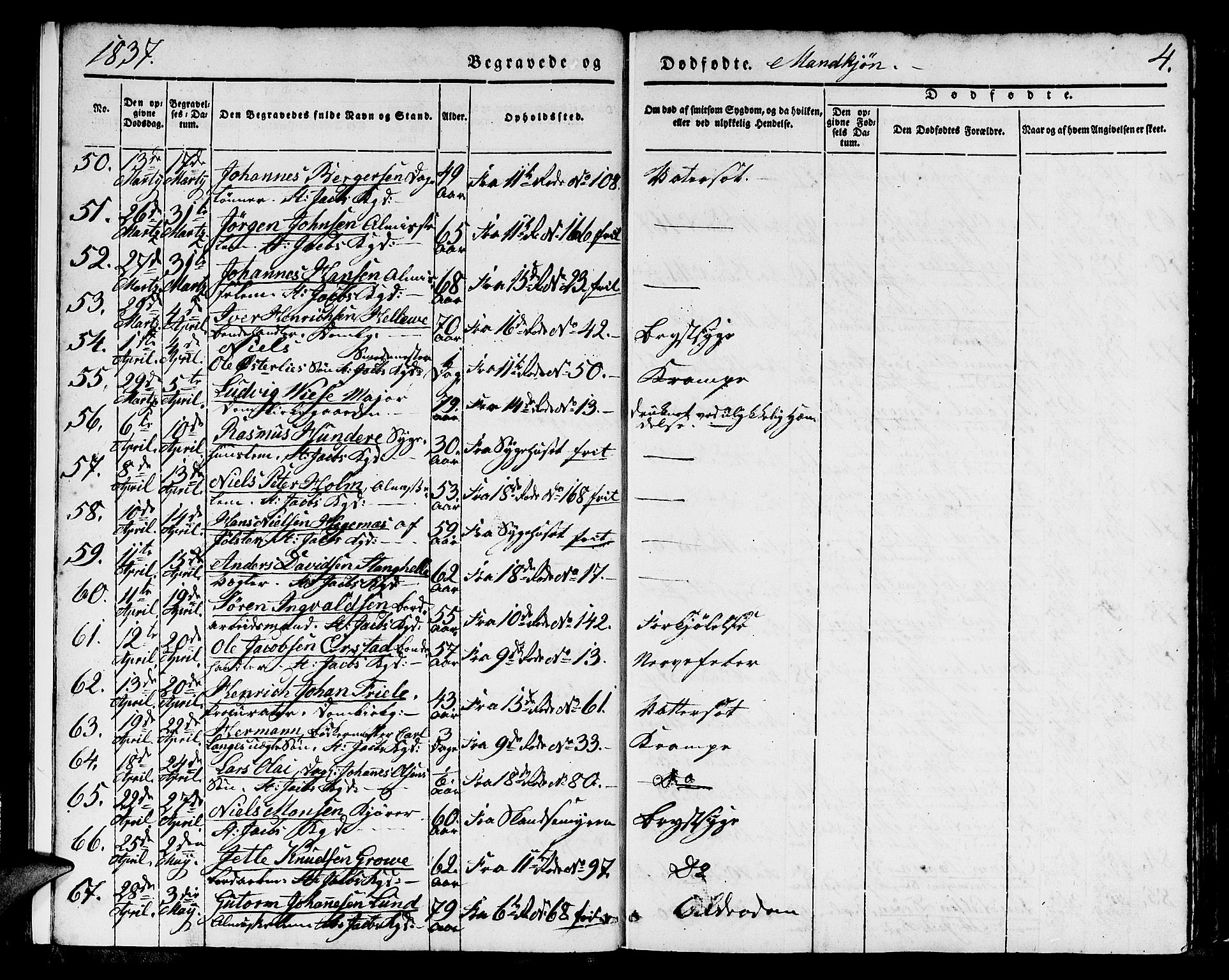 Domkirken sokneprestembete, AV/SAB-A-74801/H/Hab/L0037: Klokkerbok nr. E 1, 1836-1848, s. 4