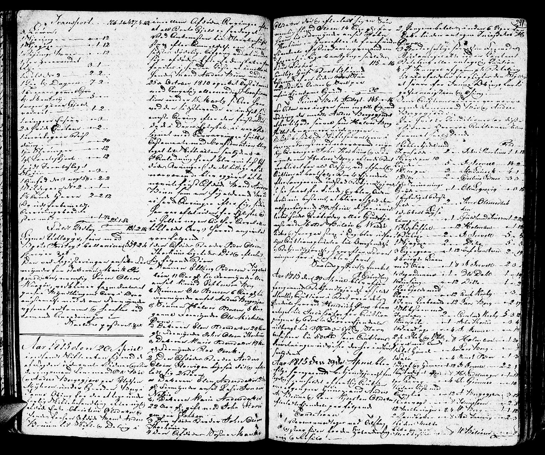 Romsdal sorenskriveri, AV/SAT-A-4149/1/3/3A/L0014: Skifteprotokoll, 1811-1821, s. 240b-241a