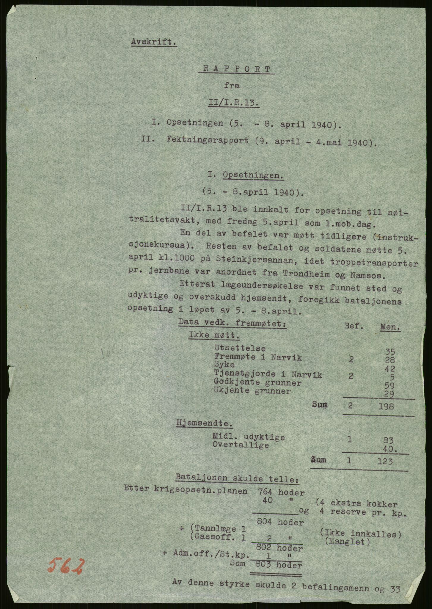Forsvaret, Forsvarets krigshistoriske avdeling, AV/RA-RAFA-2017/Y/Yb/L0116: II-C-11-560-563  -  5. Divisjon., 1940, s. 828