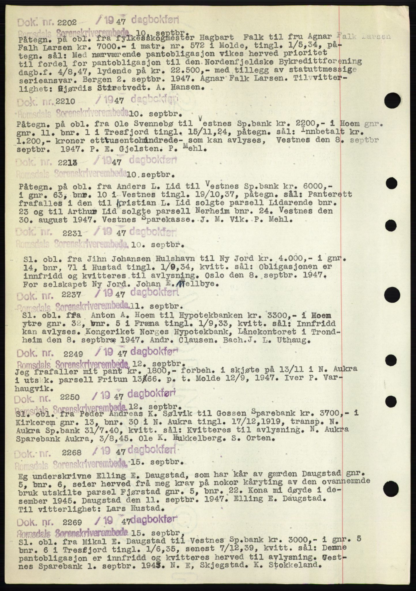 Romsdal sorenskriveri, AV/SAT-A-4149/1/2/2C: Pantebok nr. C1b, 1946-1949, Tingl.dato: 10.09.1947