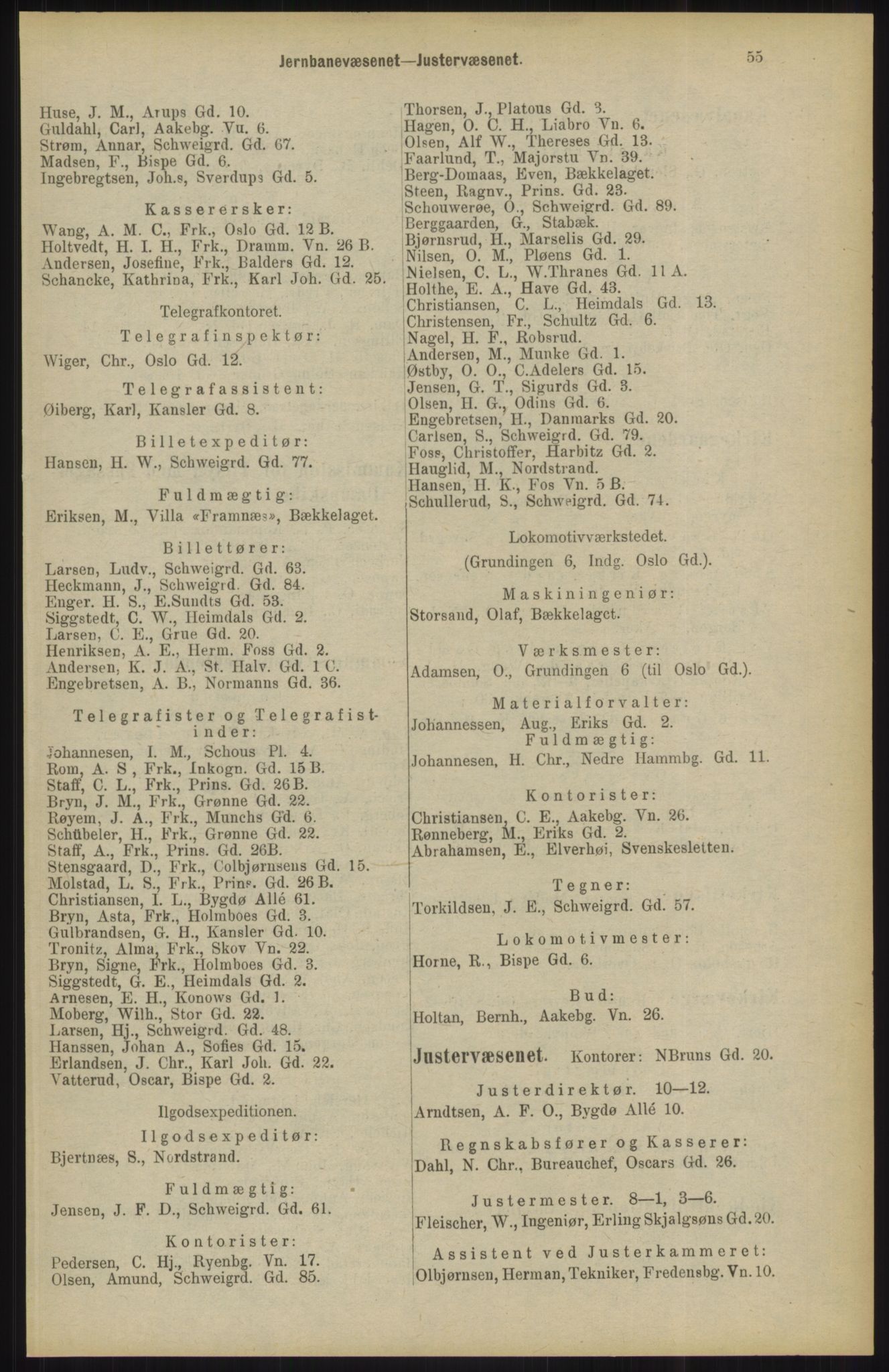 Kristiania/Oslo adressebok, PUBL/-, 1904, s. 55