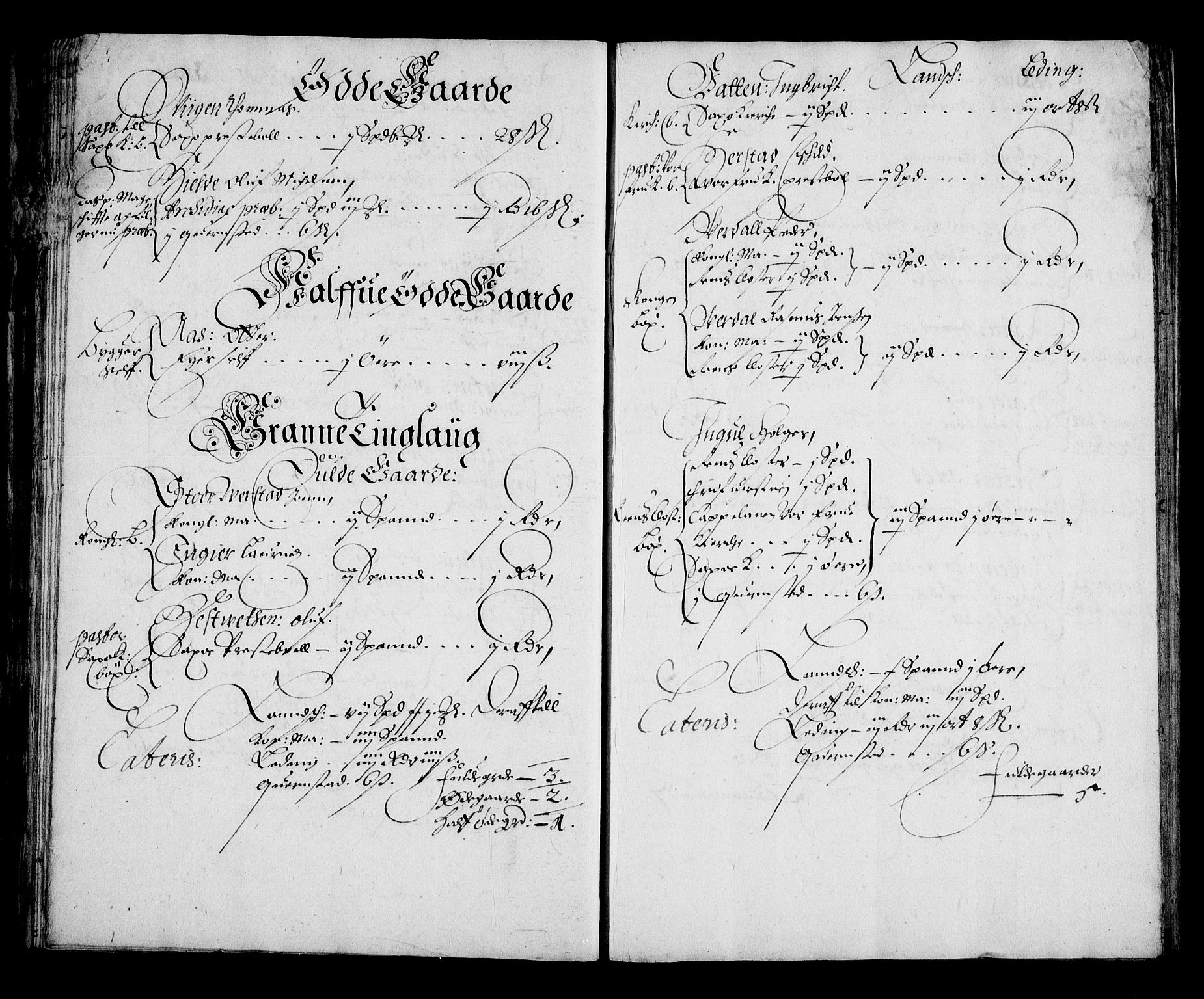 Rentekammeret inntil 1814, Realistisk ordnet avdeling, RA/EA-4070/N/Na/L0002/0007: [XI g]: Trondheims stifts jordebøker: / Inderøy fogderi, 1664