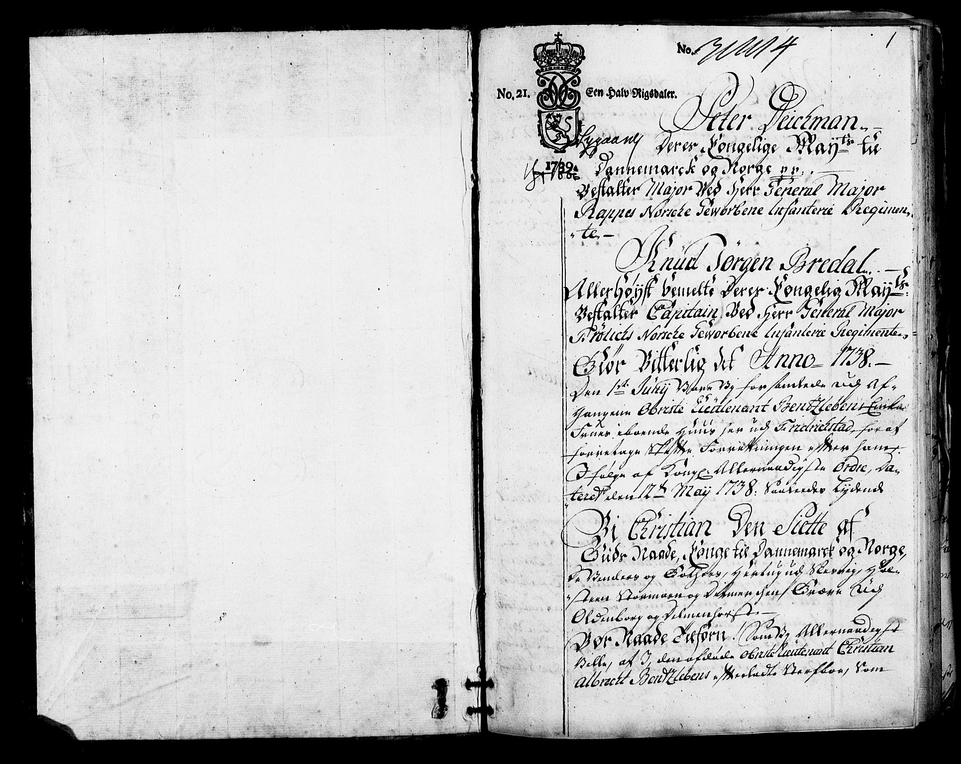 Forsvaret, Generalauditøren, RA/RAFA-1772/F/Fj/Fja/L0004: --, 1750-1818, s. 1