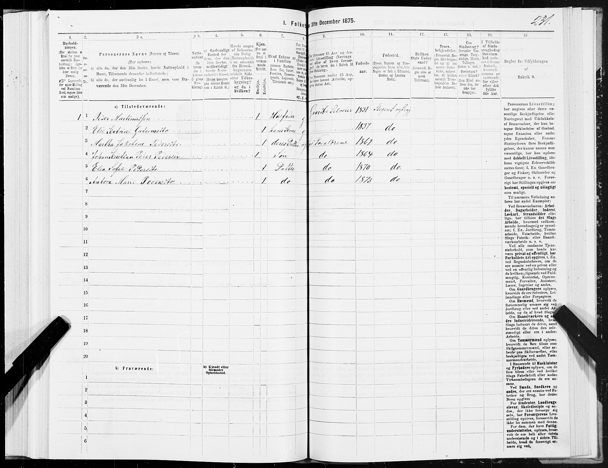 SAT, Folketelling 1875 for 1848P Steigen prestegjeld, 1875, s. 2231