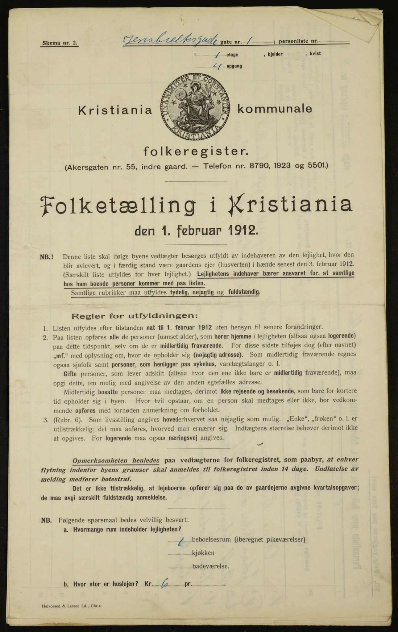 OBA, Kommunal folketelling 1.2.1912 for Kristiania, 1912, s. 45762