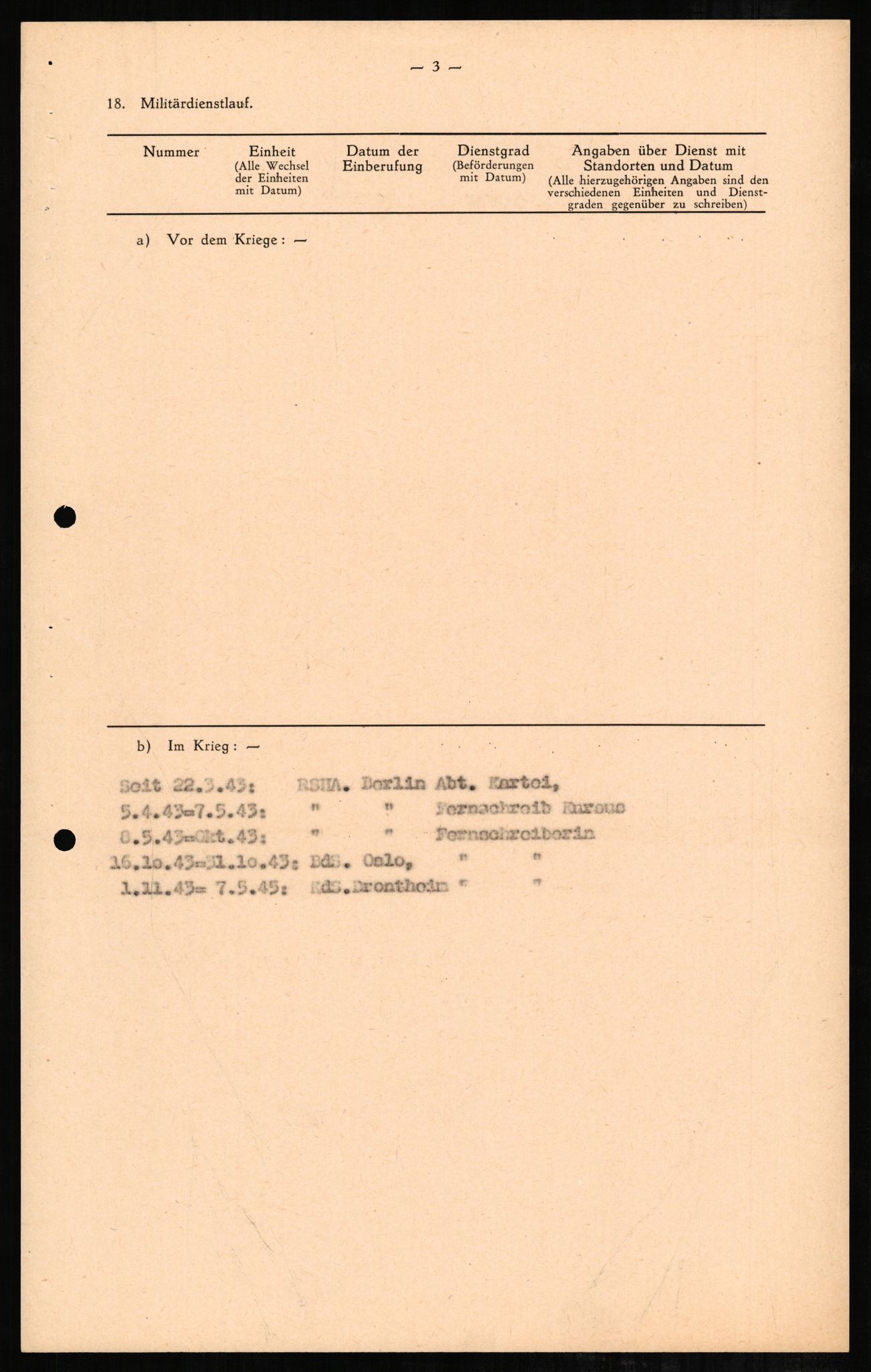 Forsvaret, Forsvarets overkommando II, RA/RAFA-3915/D/Db/L0002: CI Questionaires. Tyske okkupasjonsstyrker i Norge. Tyskere., 1945-1946, s. 81