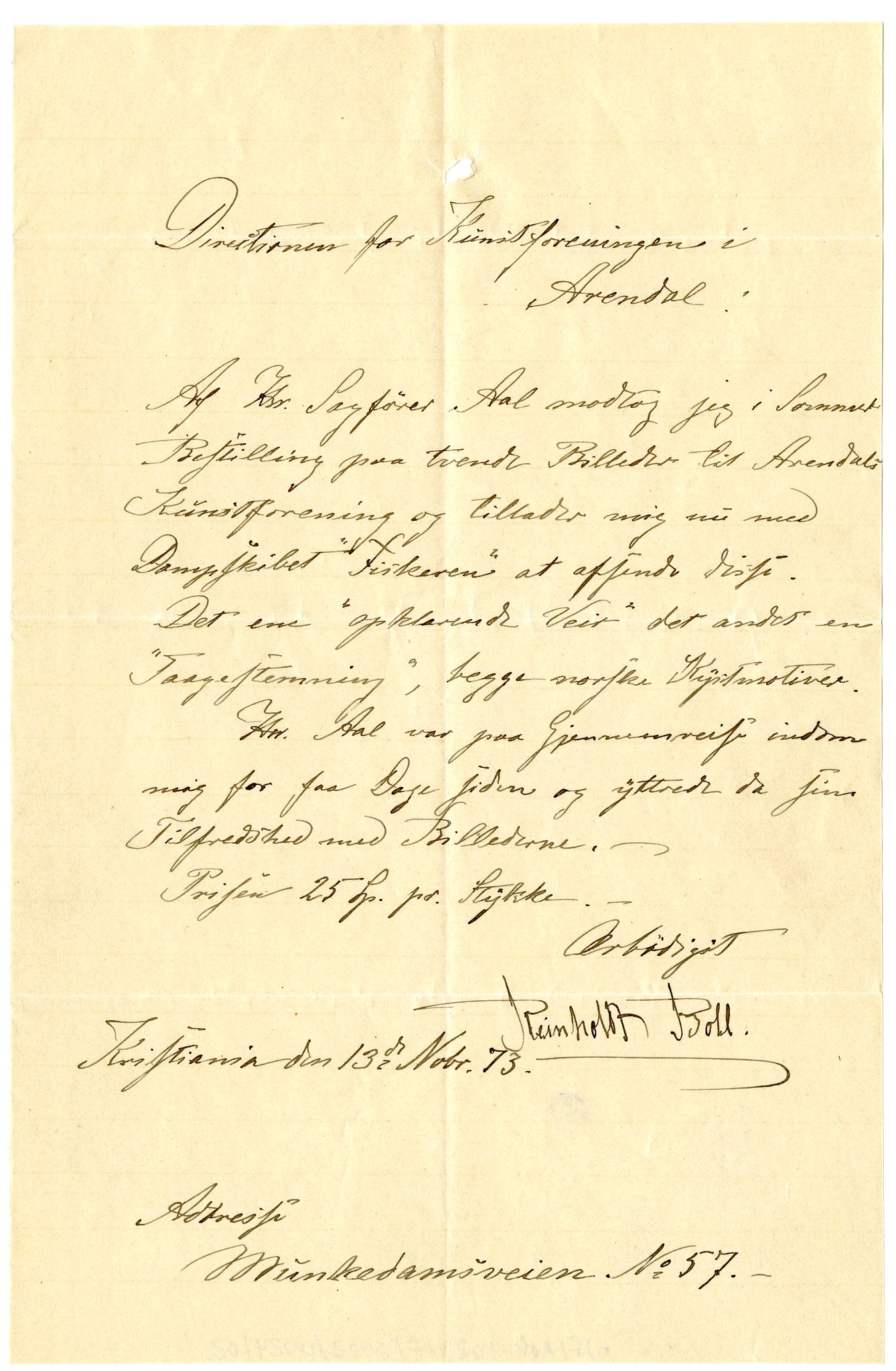 Diderik Maria Aalls brevsamling, NF/Ark-1023/F/L0002: D.M. Aalls brevsamling. B - C, 1799-1889, s. 110