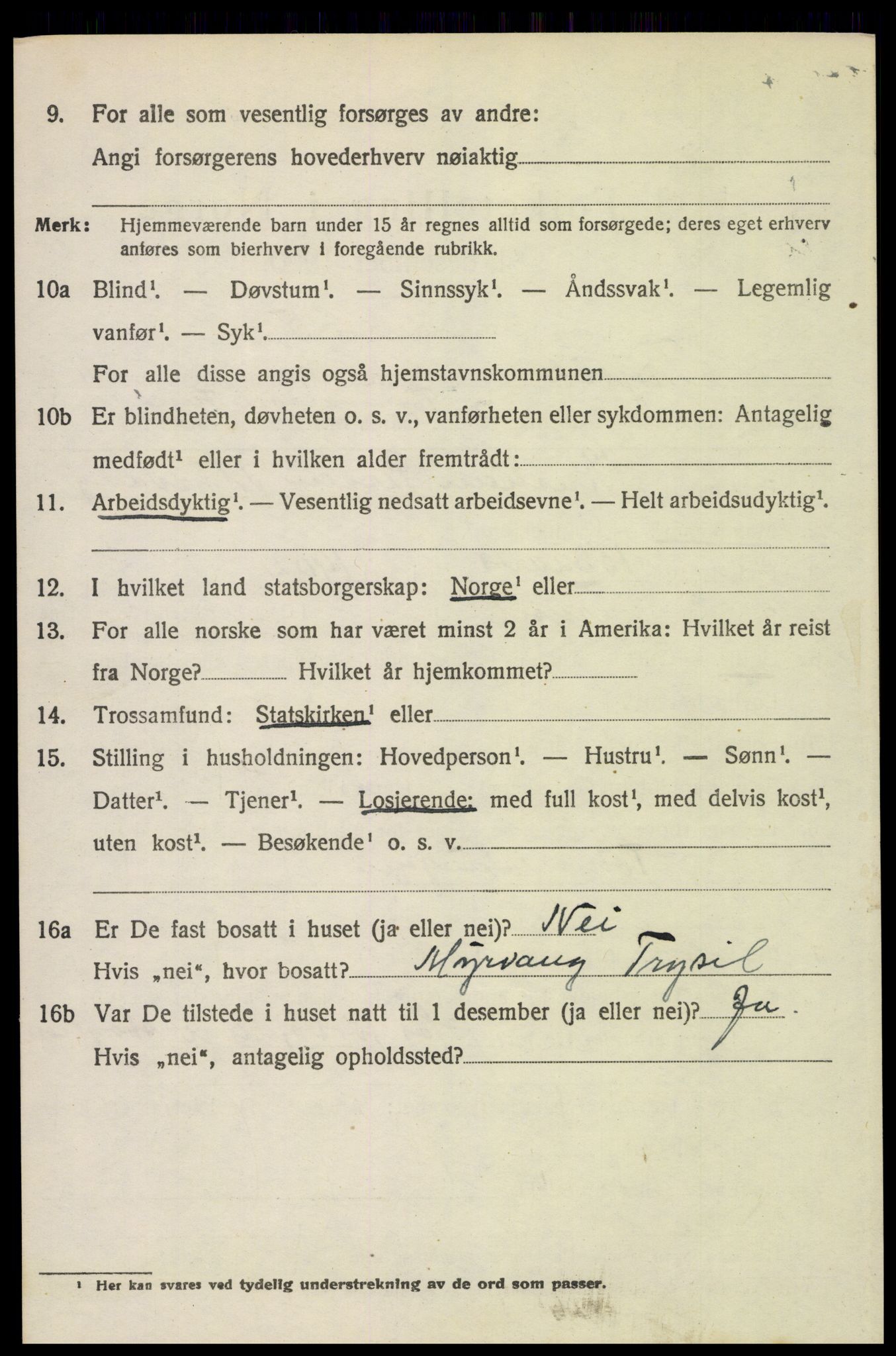 SAH, Folketelling 1920 for 0428 Trysil herred, 1920, s. 7044