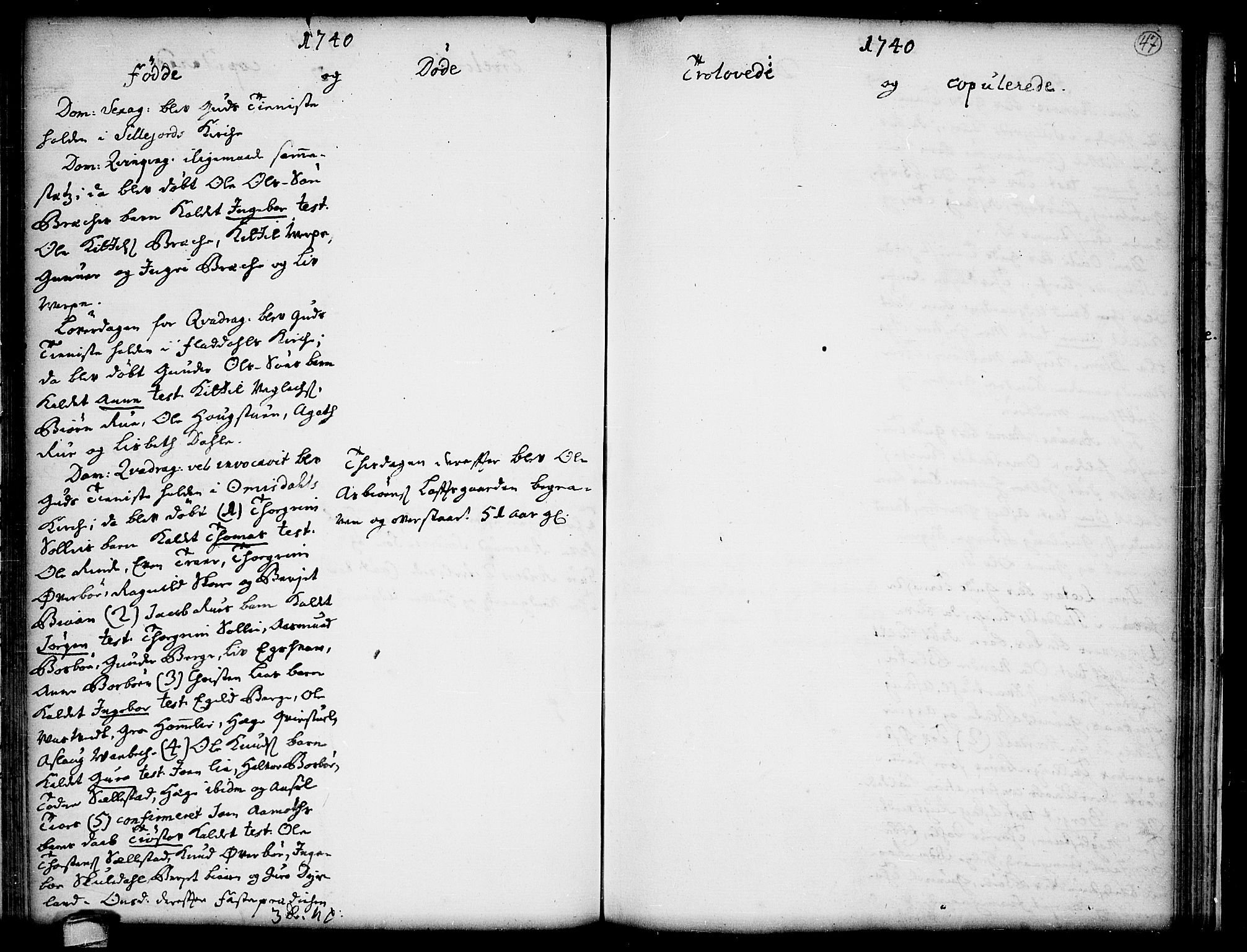 Seljord kirkebøker, SAKO/A-20/F/Fa/L0005: Ministerialbok nr. I 5, 1737-1743, s. 47