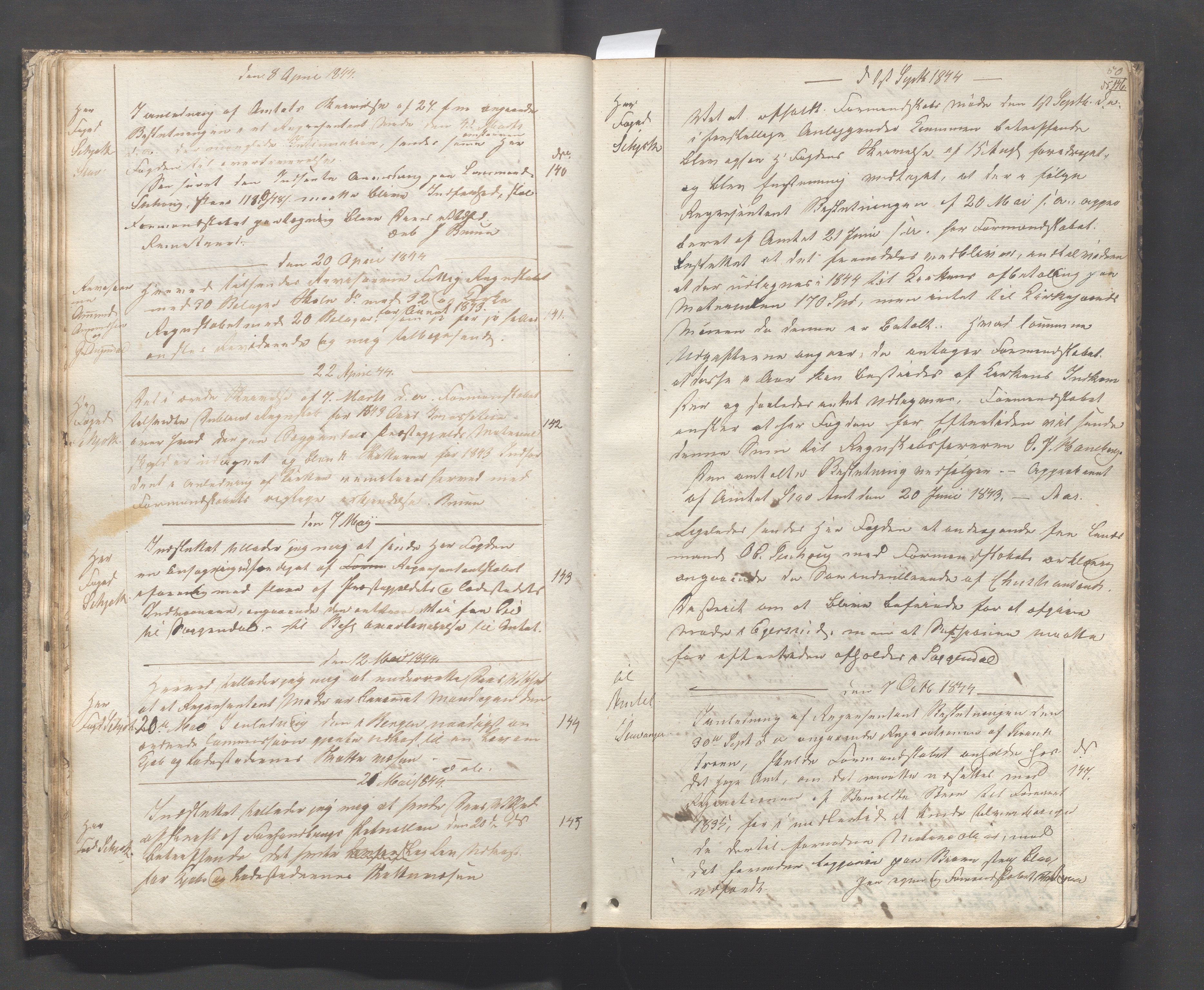 Sokndal kommune - Formannskapet/Sentraladministrasjonen, IKAR/K-101099/B/L0001: Kopibok, 1837-1886, s. 50