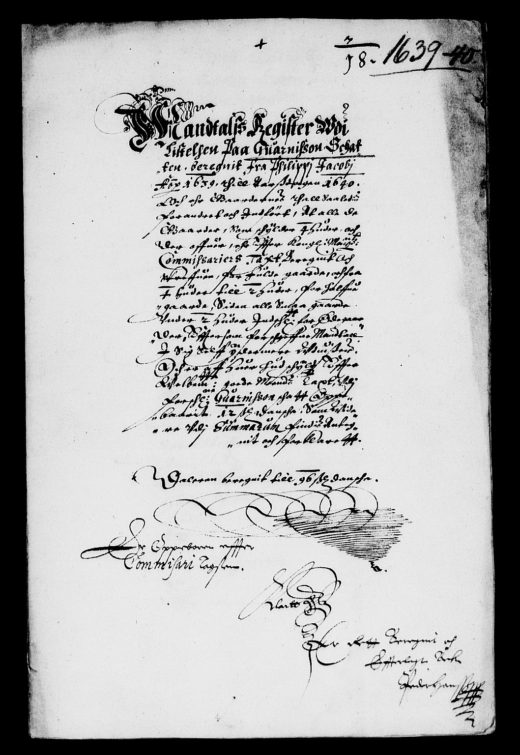 Rentekammeret inntil 1814, Reviderte regnskaper, Lensregnskaper, AV/RA-EA-5023/R/Rb/Rbr/L0012: Lista len, 1638-1640