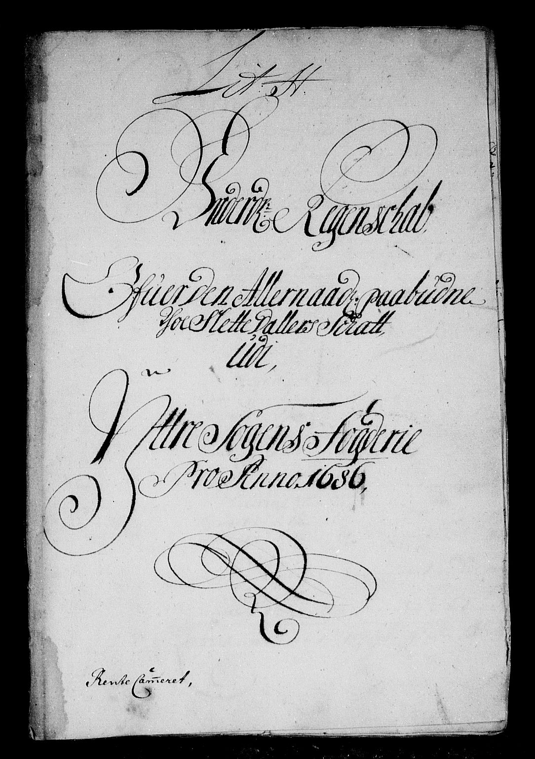 Rentekammeret inntil 1814, Reviderte regnskaper, Stiftamtstueregnskaper, Bergen stiftamt, RA/EA-6043/R/Rc/L0081: Bergen stiftamt, 1686