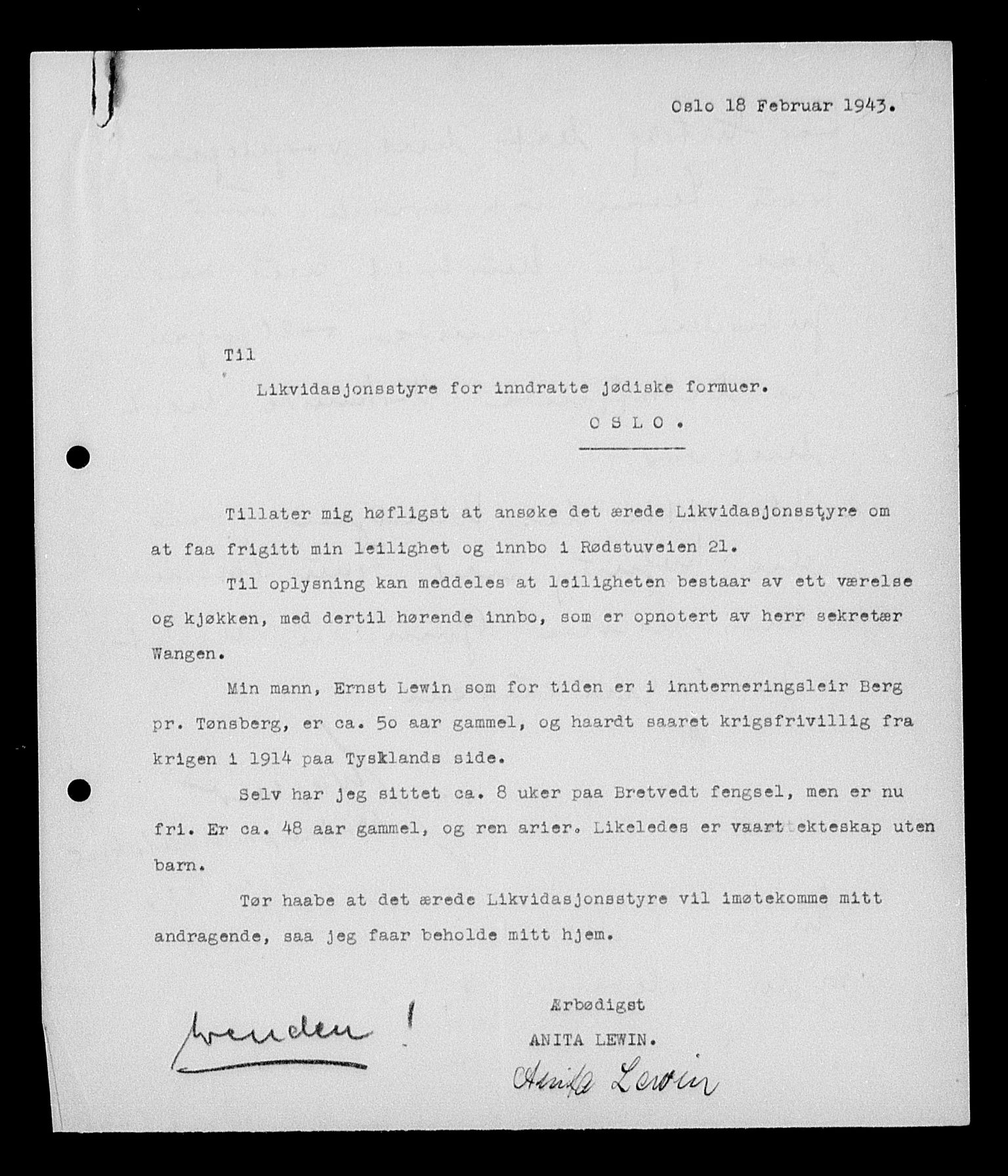 Justisdepartementet, Tilbakeføringskontoret for inndratte formuer, AV/RA-S-1564/H/Hc/Hcc/L0957: --, 1945-1947, s. 149