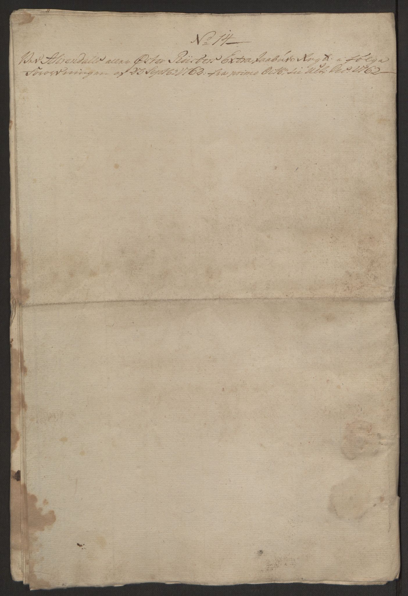 Rentekammeret inntil 1814, Reviderte regnskaper, Byregnskaper, RA/EA-4066/R/Rl/L0230/0001: [L4] Kontribusjonsregnskap / Ekstraskatt, 1762-1764, s. 84