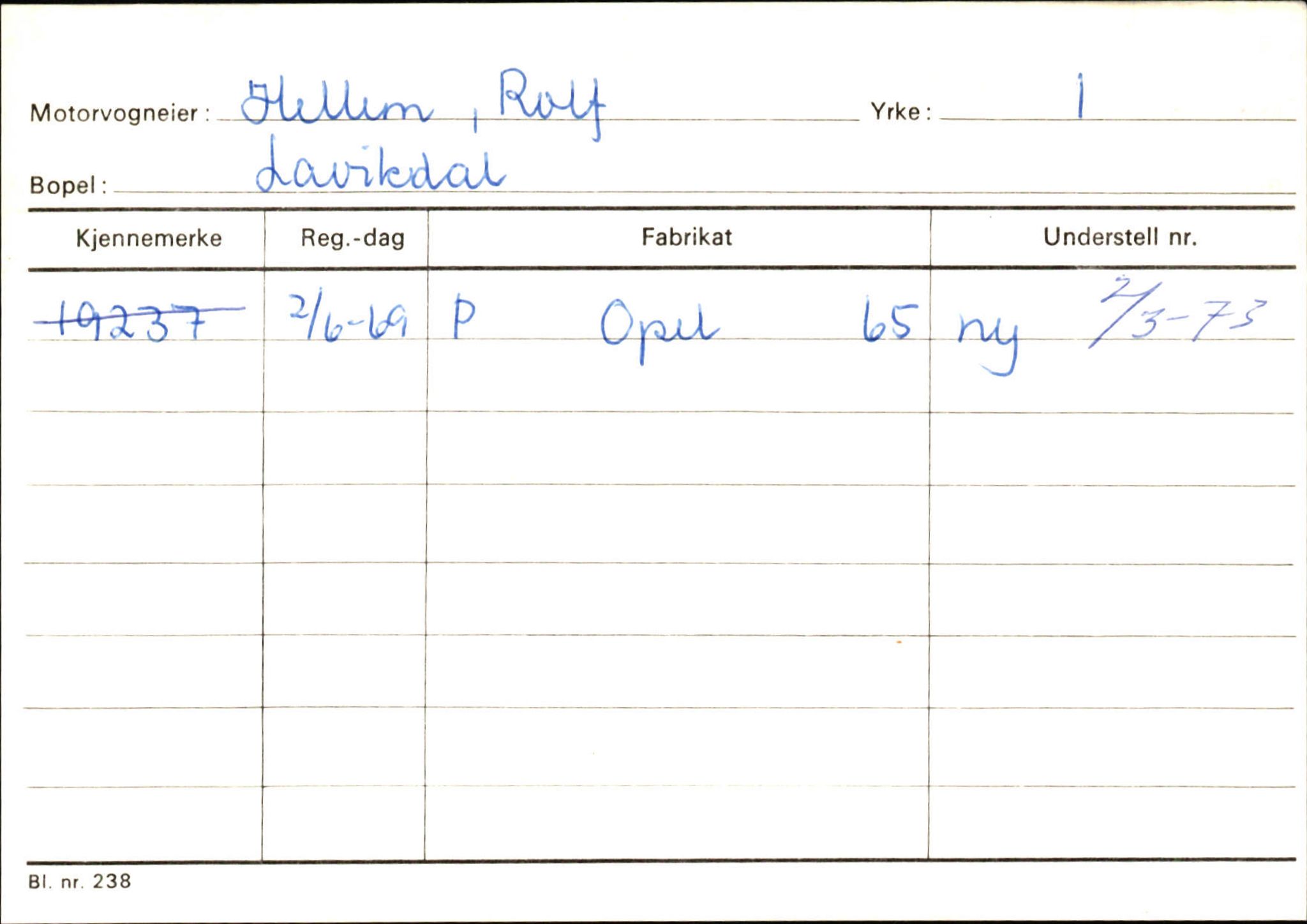 Statens vegvesen, Sogn og Fjordane vegkontor, SAB/A-5301/4/F/L0130: Eigarregister Eid T-Å. Høyanger A-O, 1945-1975, s. 1378