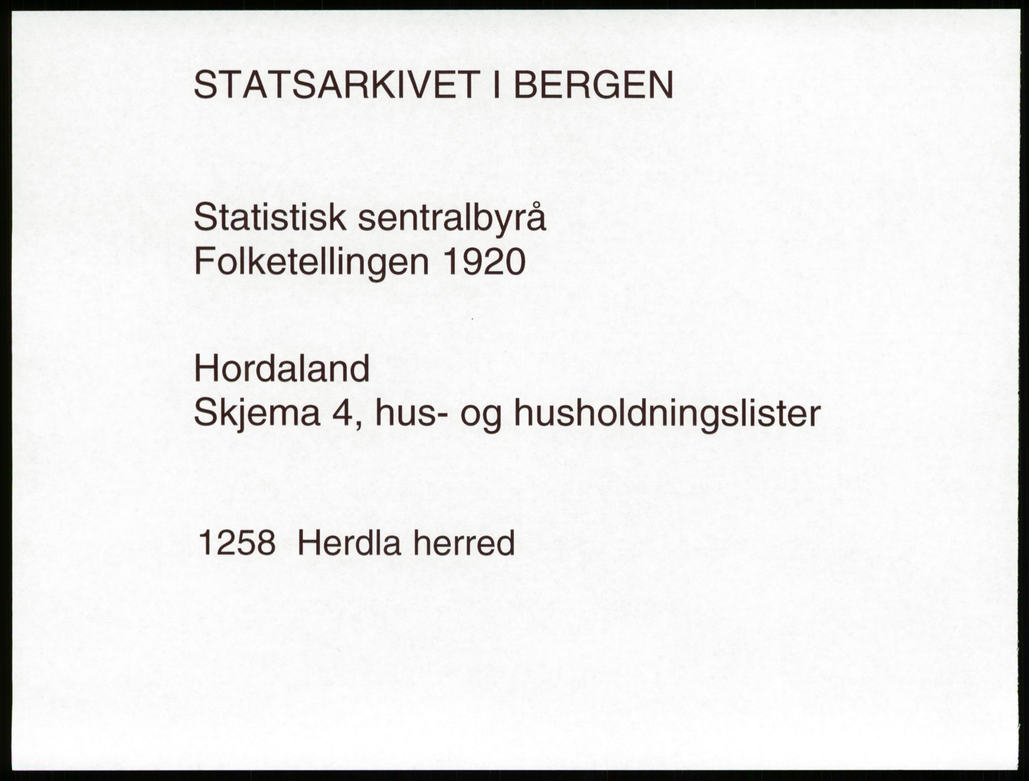 SAB, Folketelling 1920 for 1258 Herdla herred, 1920, s. 48