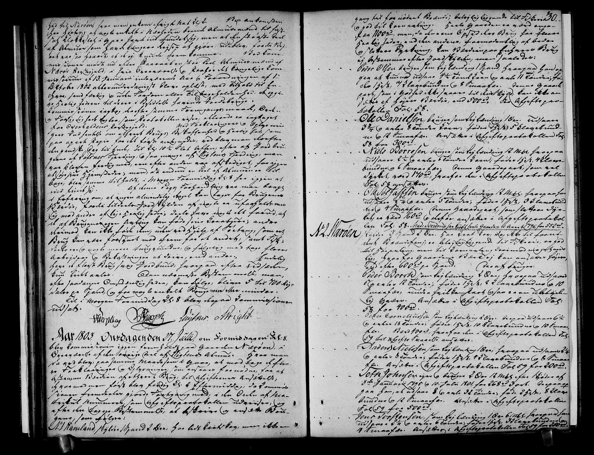 Rentekammeret inntil 1814, Realistisk ordnet avdeling, AV/RA-EA-4070/N/Ne/Nea/L0153: Namdalen fogderi. Deliberasjonsprotokoll, 1803, s. 31
