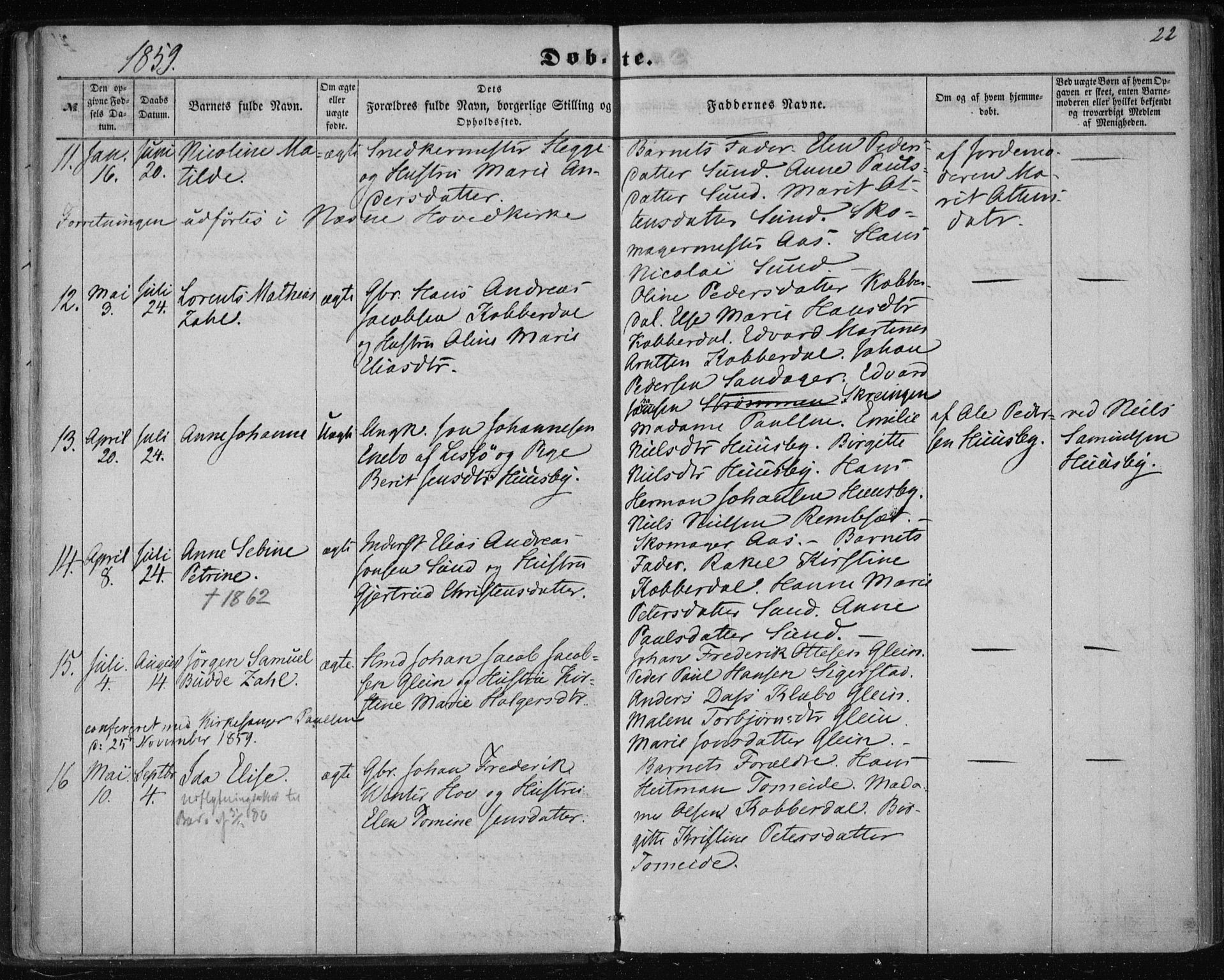 Ministerialprotokoller, klokkerbøker og fødselsregistre - Nordland, AV/SAT-A-1459/835/L0523: Ministerialbok nr. 835A01, 1855-1865, s. 22