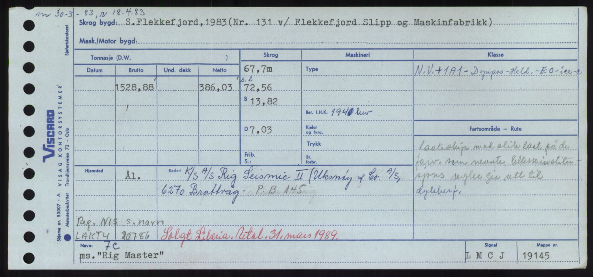 Sjøfartsdirektoratet med forløpere, Skipsmålingen, RA/S-1627/H/Hd/L0030: Fartøy, Q-Riv, s. 489