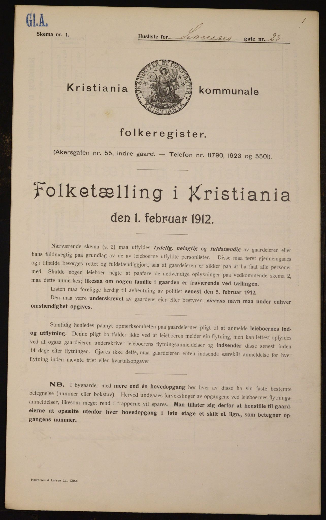 OBA, Kommunal folketelling 1.2.1912 for Kristiania, 1912, s. 58777