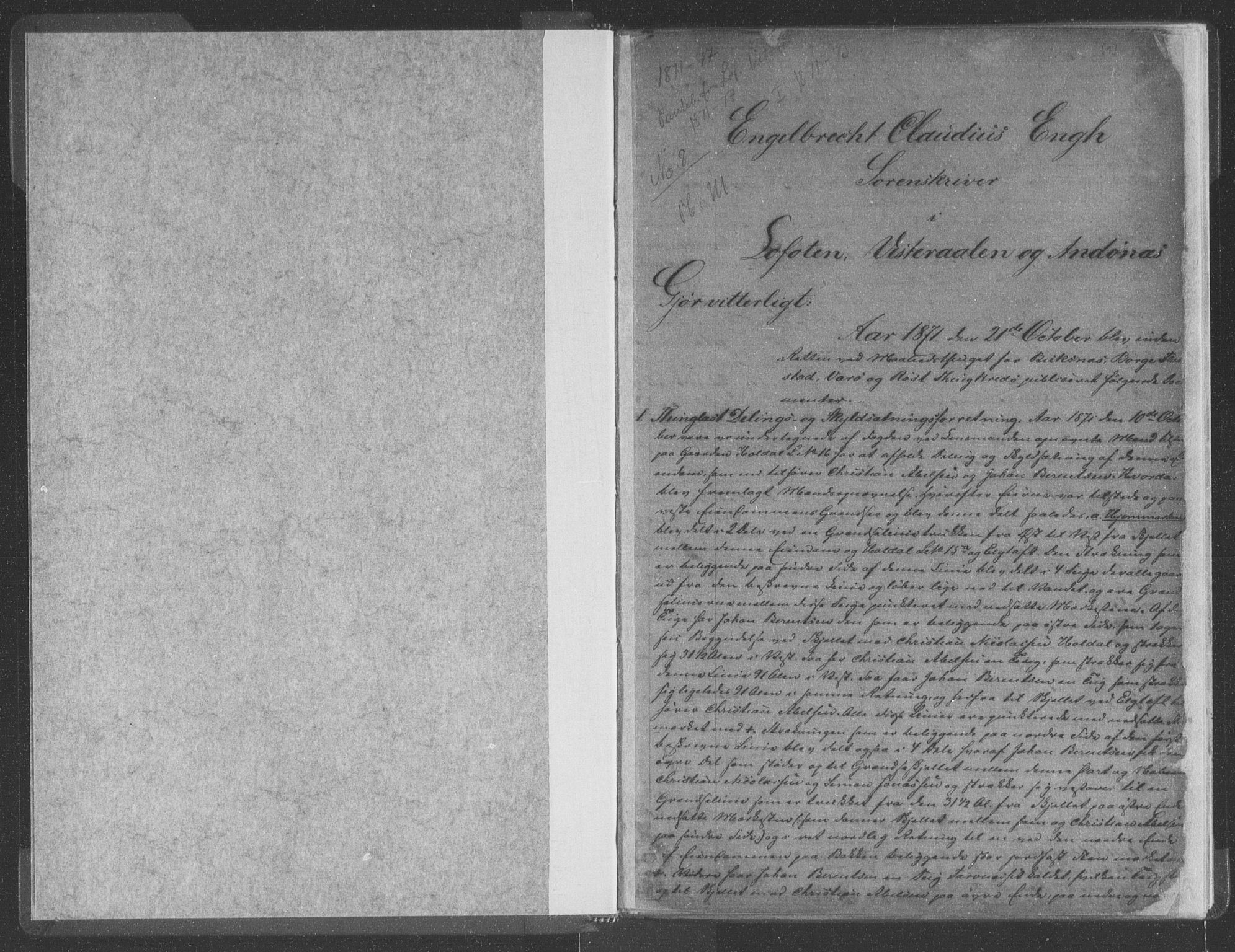 Vesterålen sorenskriveri, SAT/A-4180/1/2/2Ca/L0013: Pantebok nr. M-I, 1871-1873, s. 1
