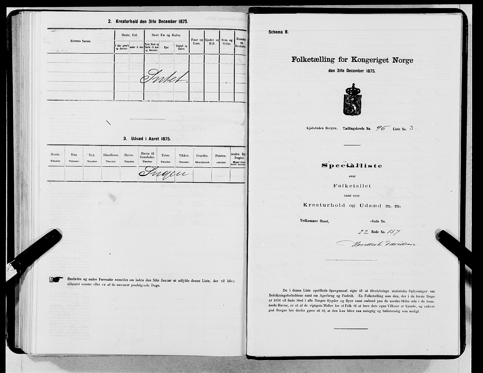 SAB, Folketelling 1875 for 1301 Bergen kjøpstad, 1875, s. 5164